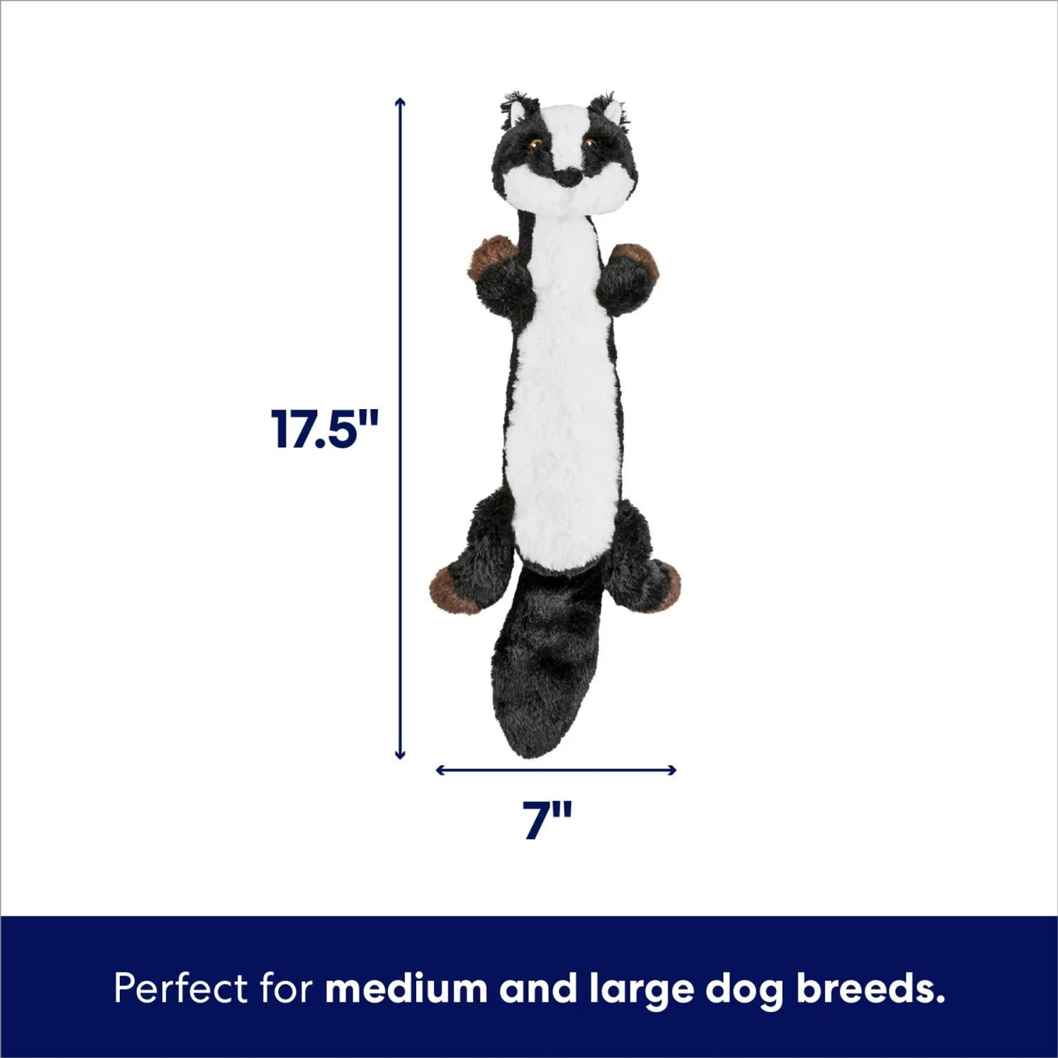 Frisco Skunk Skinny Plush Squeaky Dog Toy - Image 2