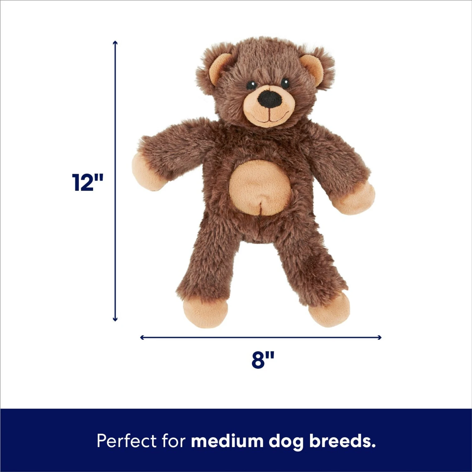 Frisco Bear Plush With Inside Rope Squeaky Dog Toy - Image 2