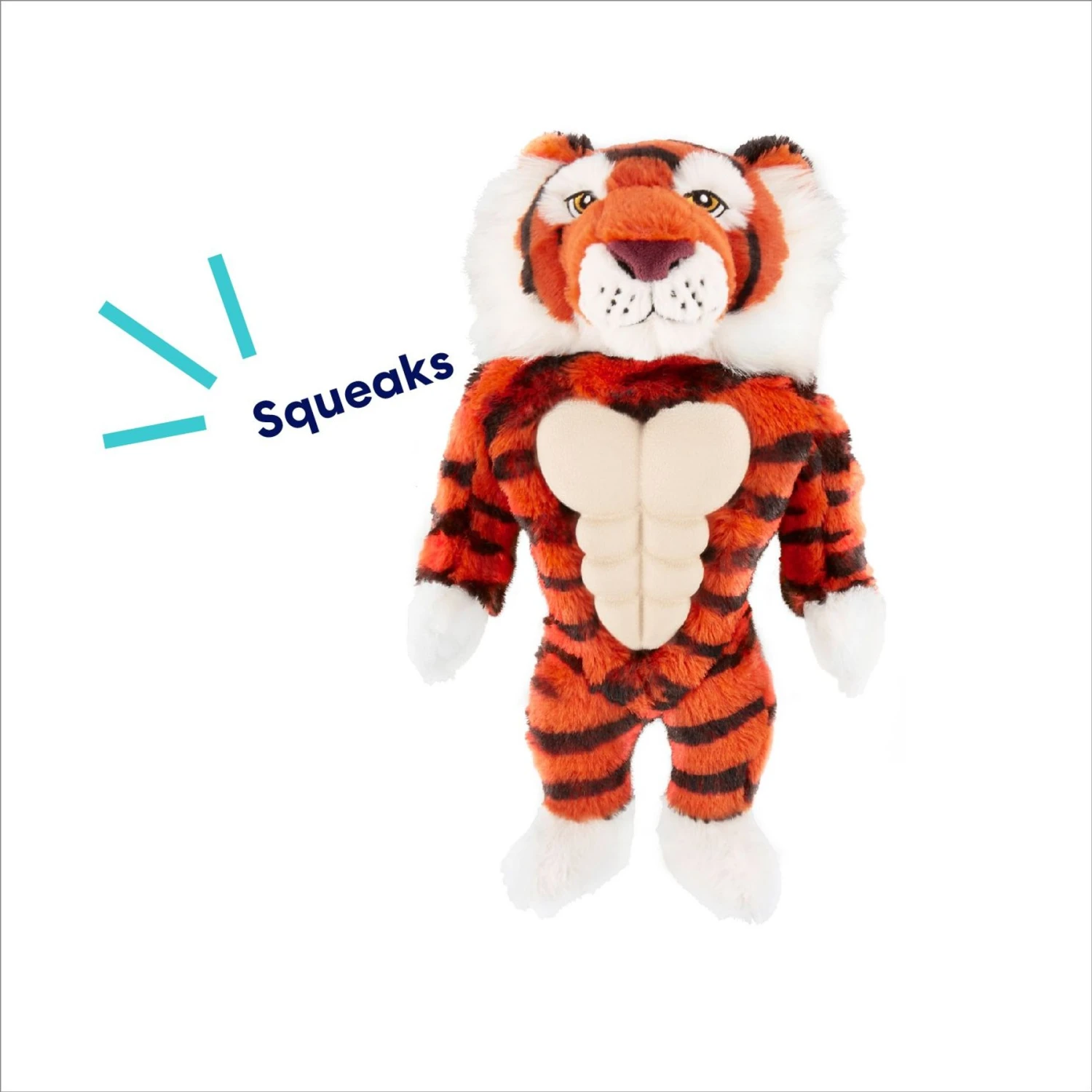 Frisco Tiger Muscle Plush Squeaky Dog Toy - Image 3