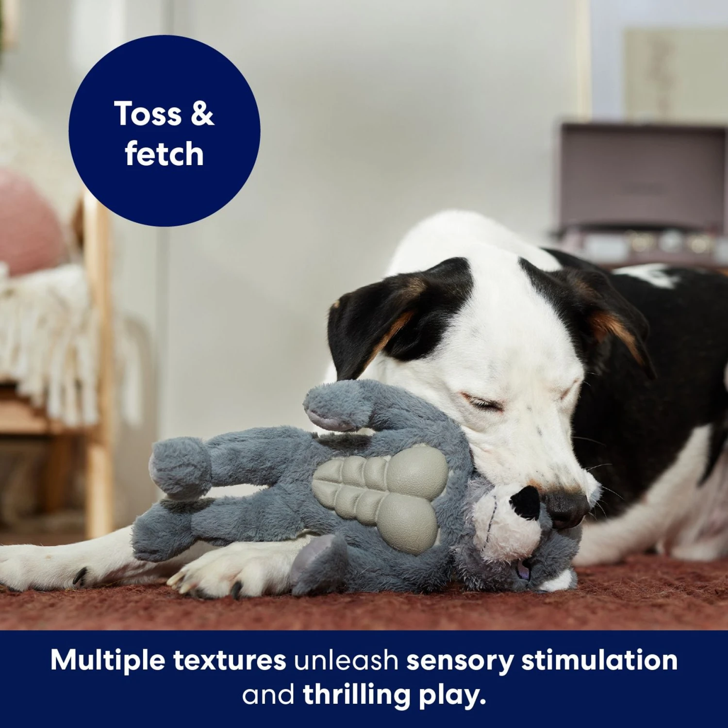 Frisco Wolf Muscle Plush Squeaky Dog Toy - Image 5