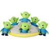 Frisco Flying Saucer & Aliens Hide & Seek Puzzle Plush Squeaky Dog Toy