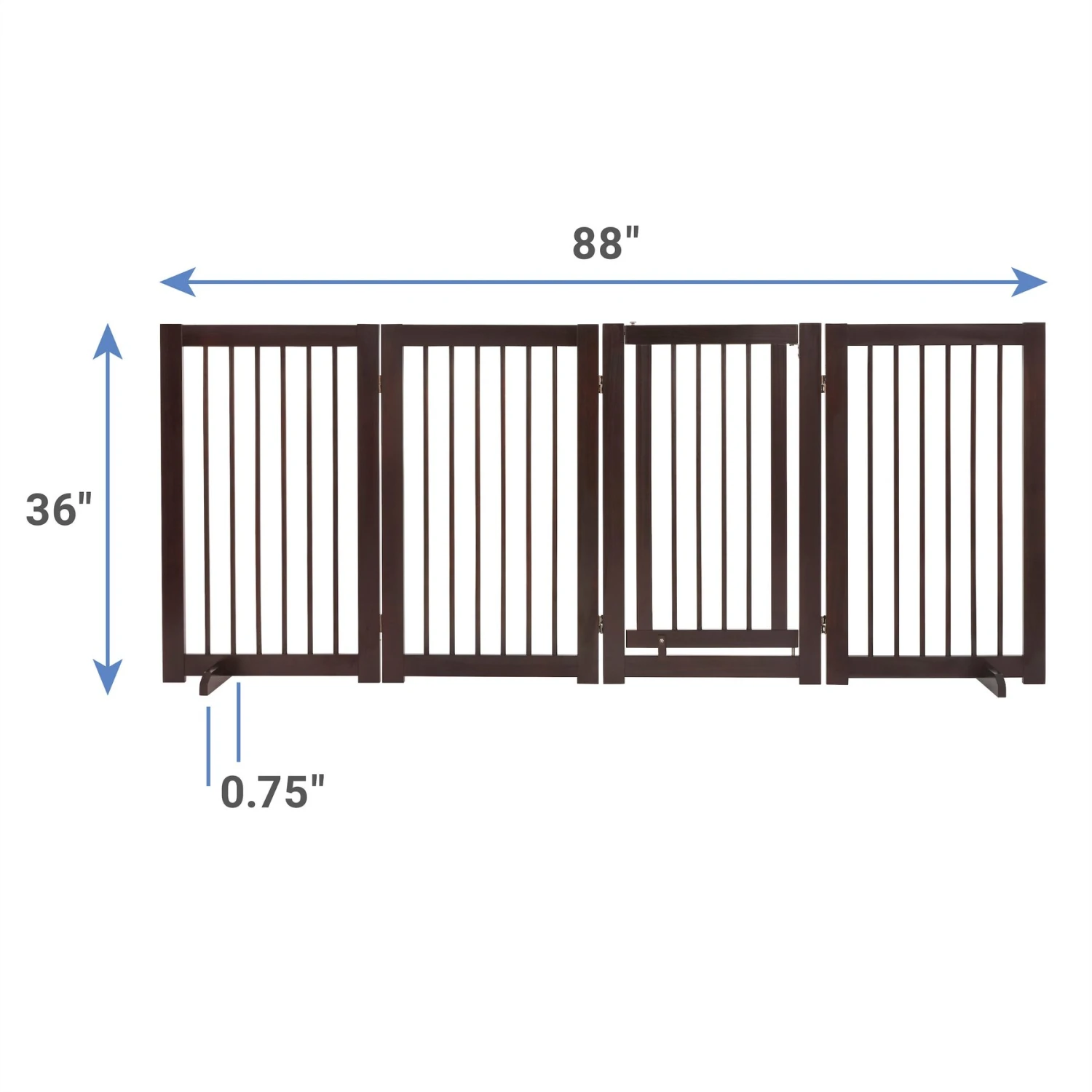 Frisco Deluxe Configurable 4-Panel Wood Dog Gate - Image 2
