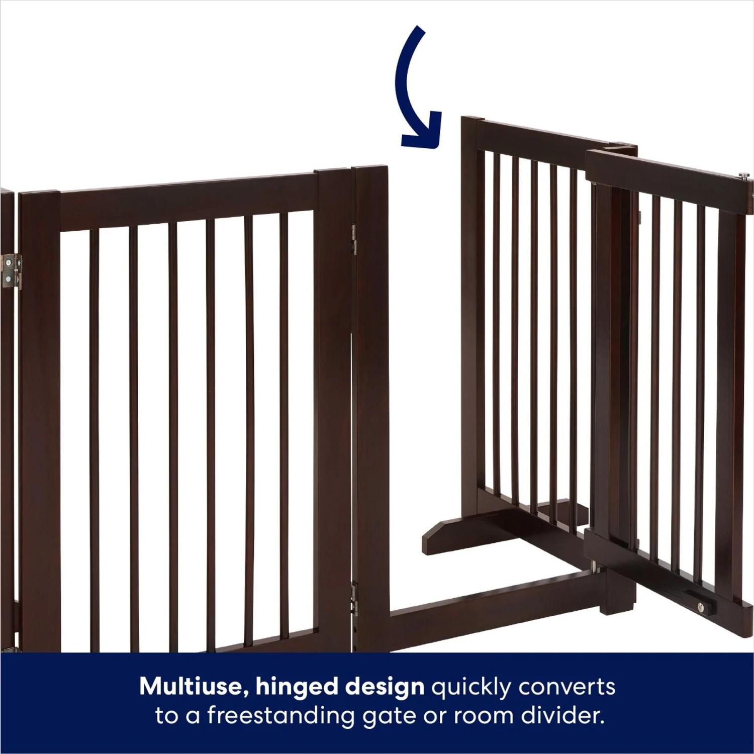Frisco Deluxe Configurable 4-Panel Wood Dog Gate - Image 3