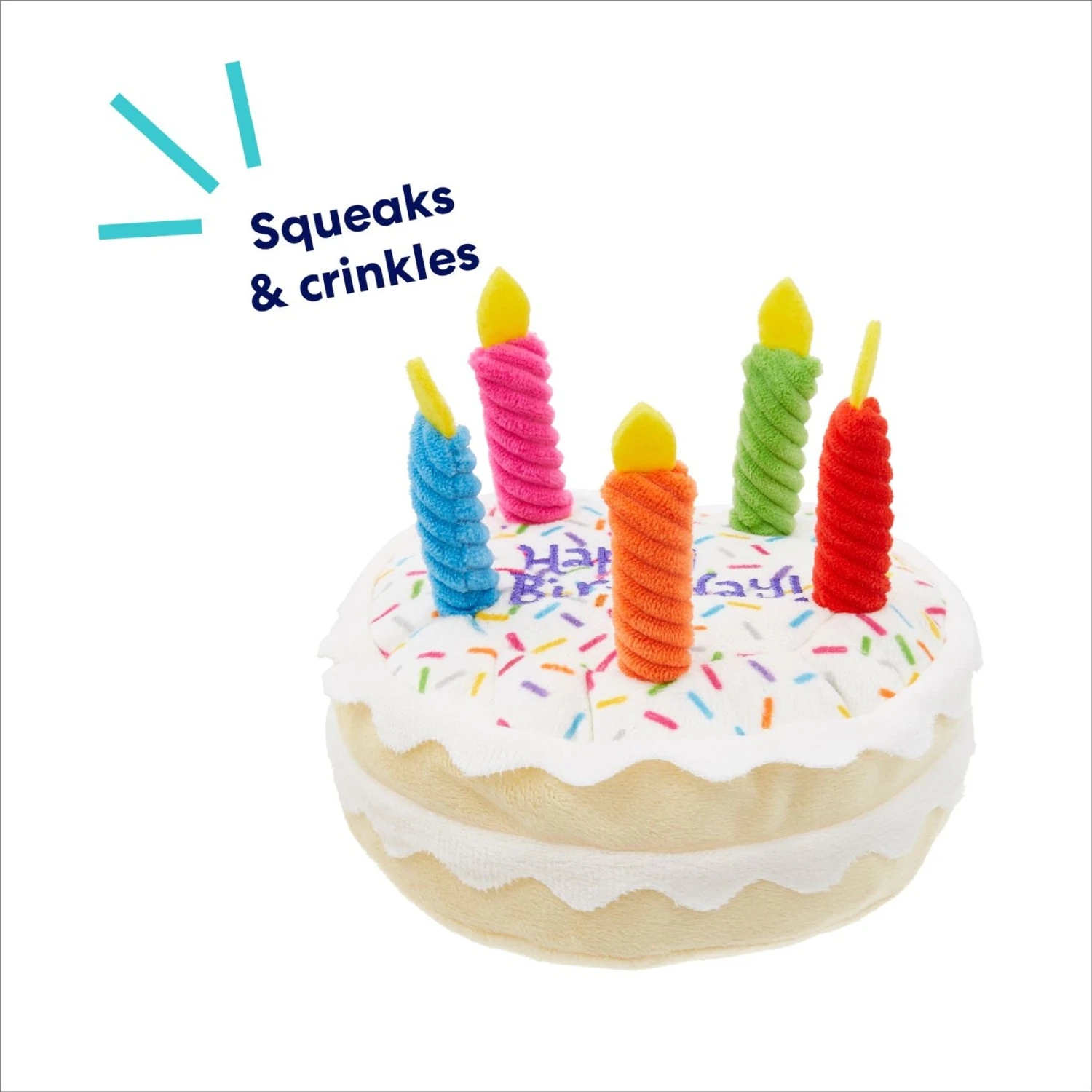 Frisco Birthday Cake Plush Squeaky Dog Toy - Image 3