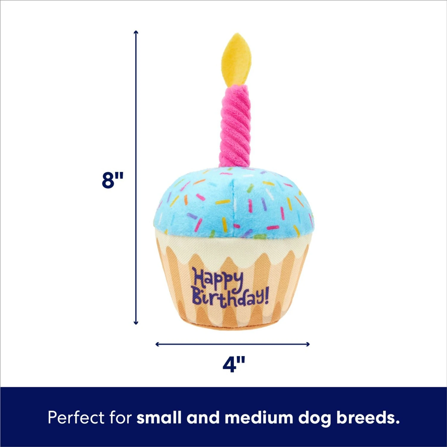 Frisco Birthday Cupcake Plush Squeaky Dog Toy - Image 2