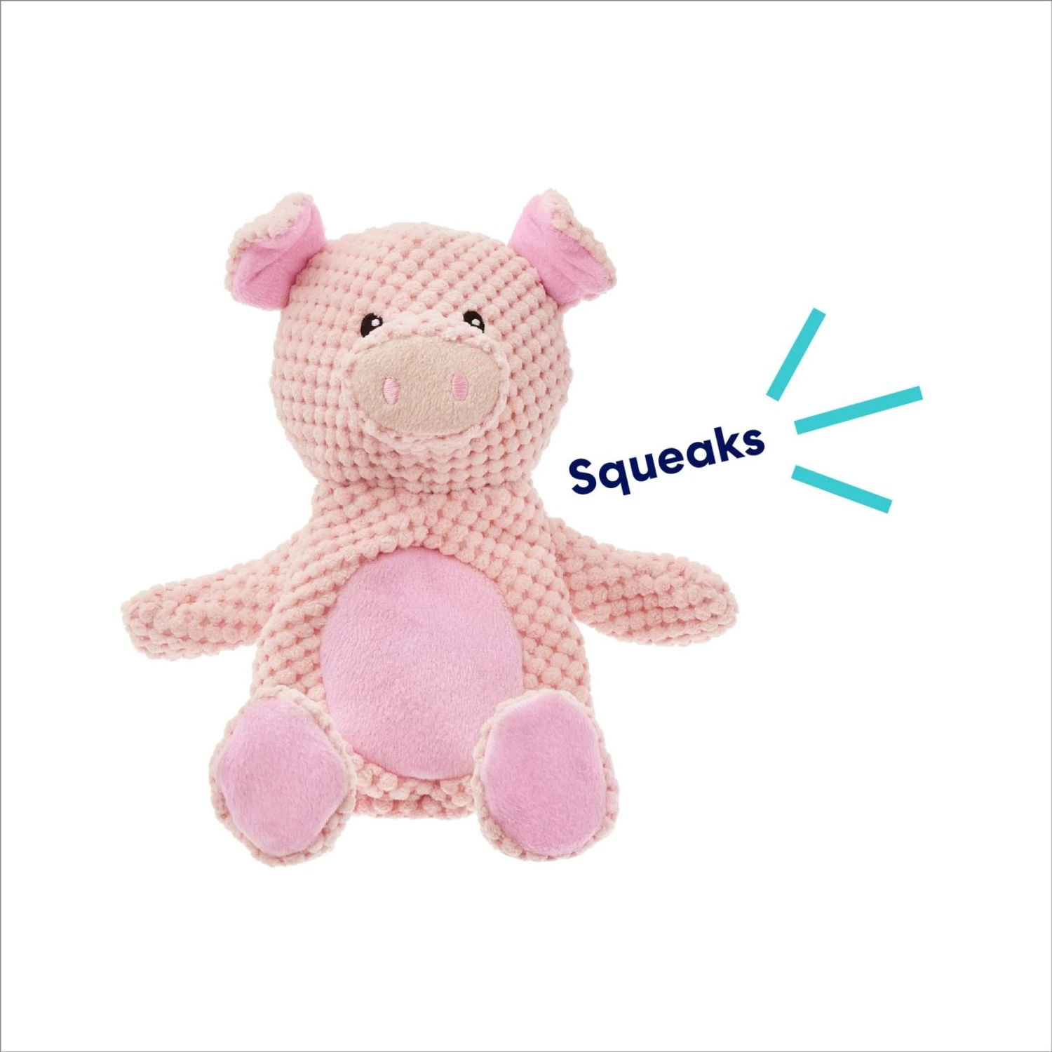 Frisco Pig Textured Plush Squeaky Dog Toy - Image 3
