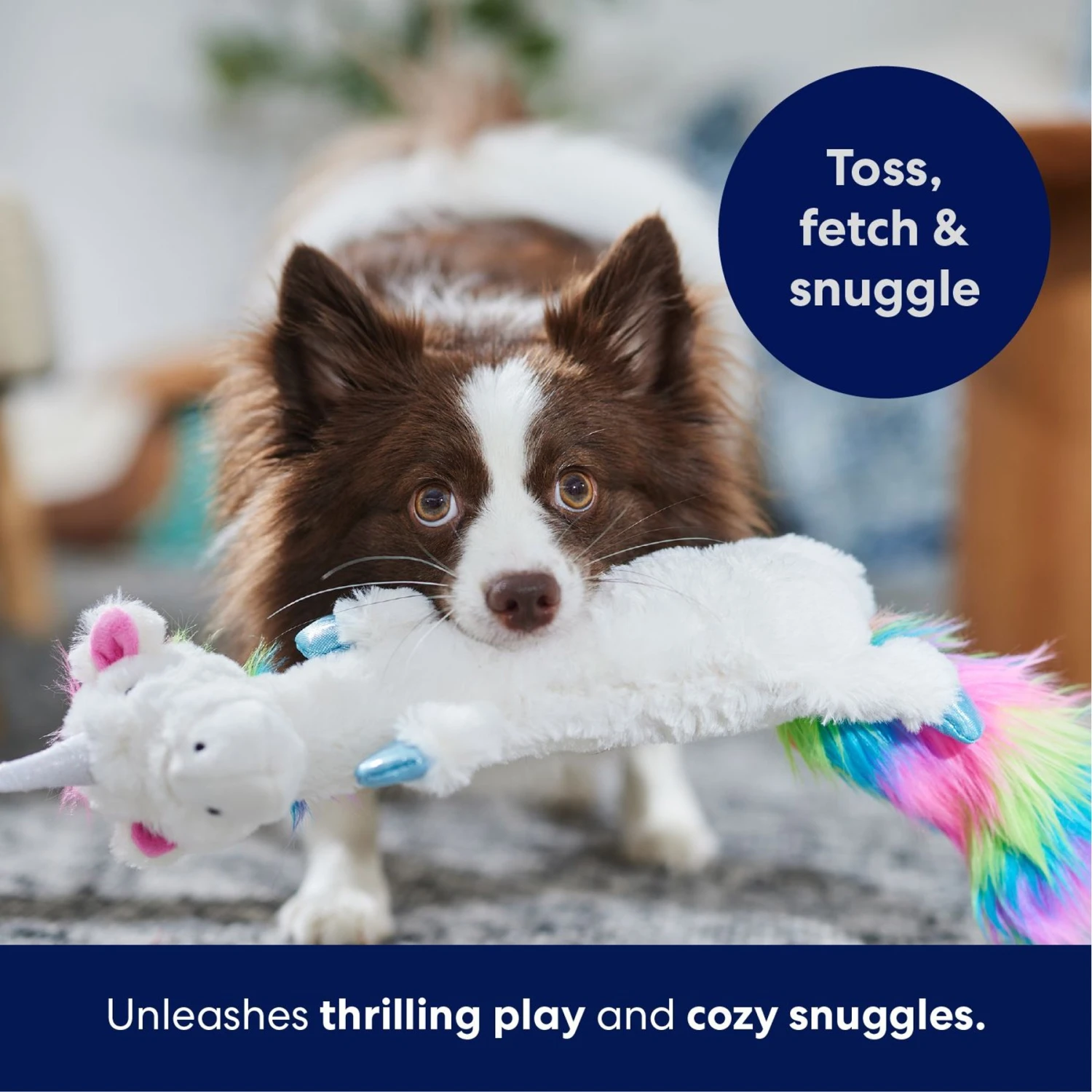 Frisco Unicorn Skinny Plush Squeaky Dog Toy - Image 5
