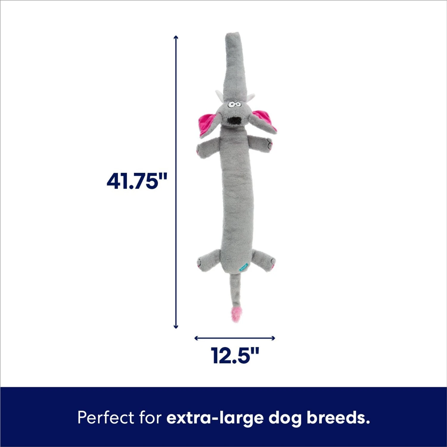 Frisco Elephant Wagazoo Plush Squeaky Dog Toy - Image 2