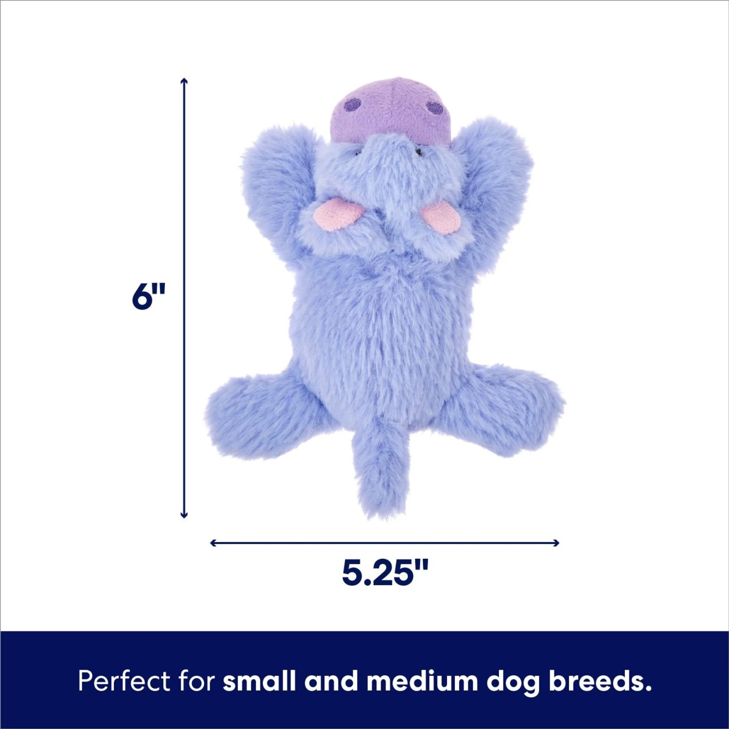 Frisco Hippo Plush Squeaky Dog Toy - Image 2