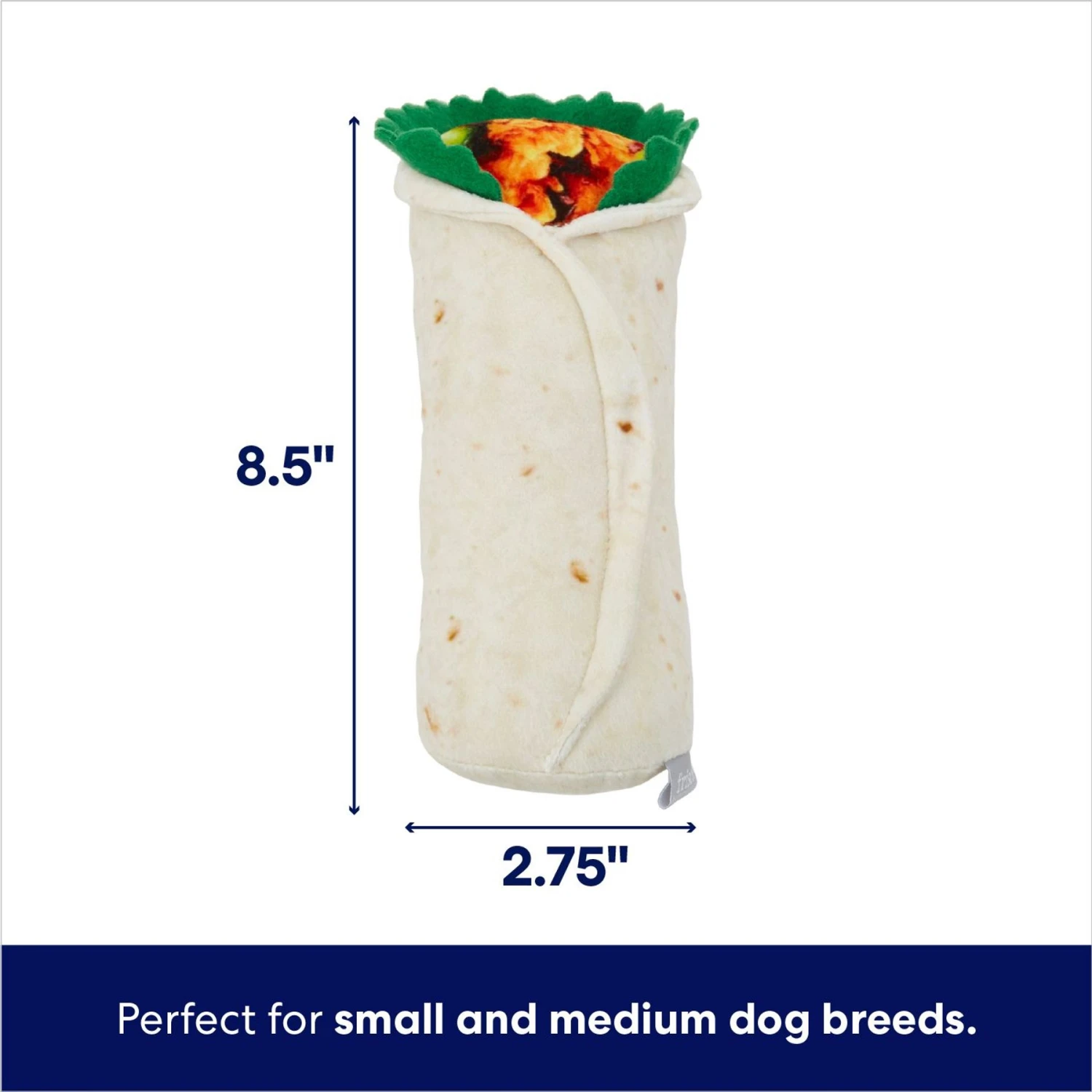 Frisco Burrito Plush Squeaky Dog Toy - Image 2