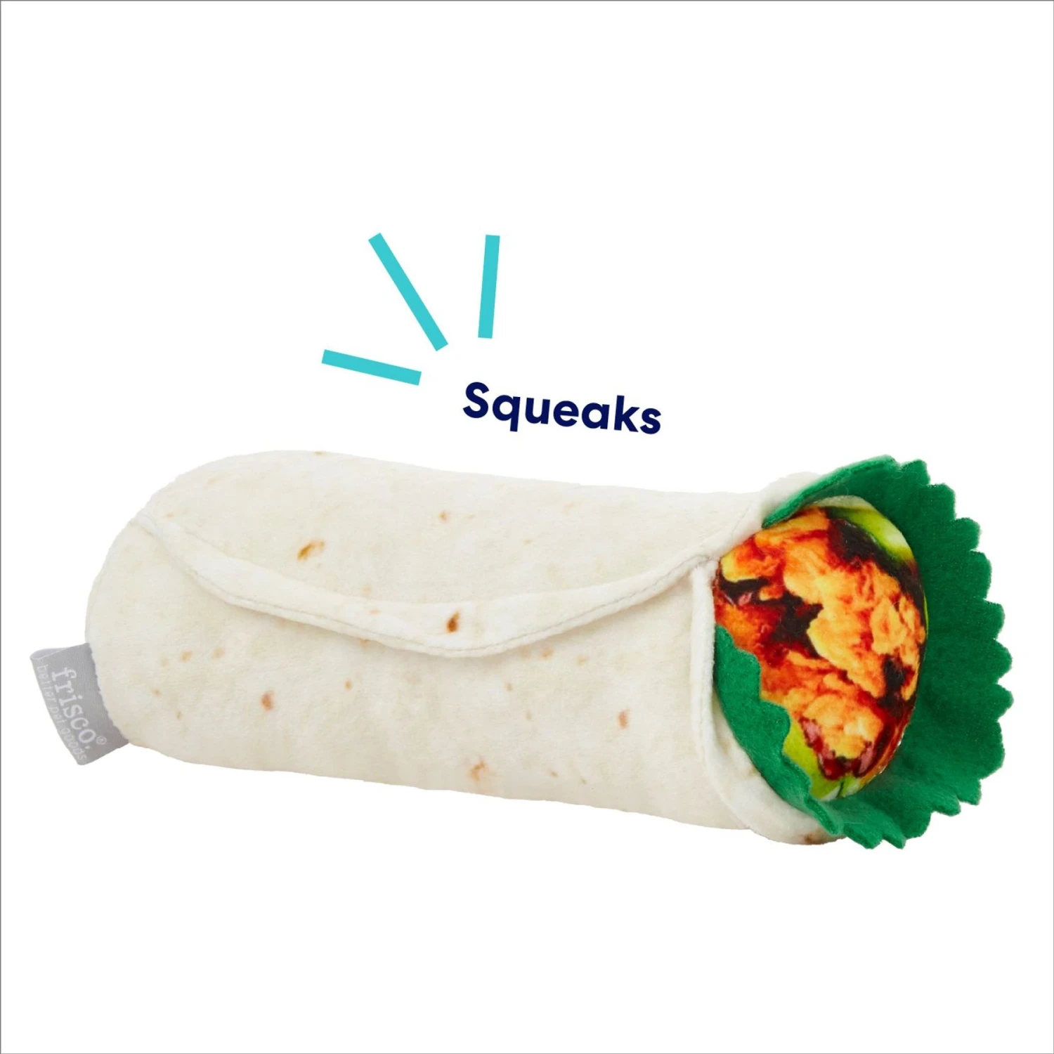 Frisco Burrito Plush Squeaky Dog Toy - Image 3