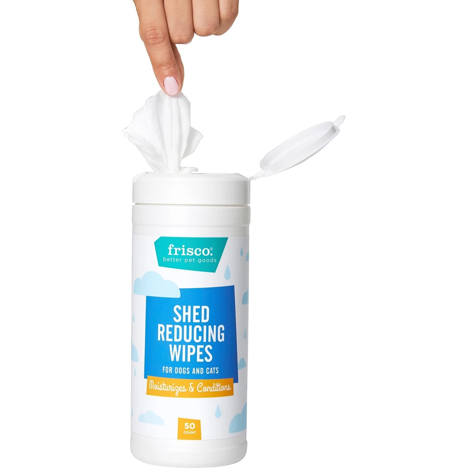 Frisco Shed Reducing Waterless Grooming Wipes For Dogs & Cats, 50 Count - Image 4