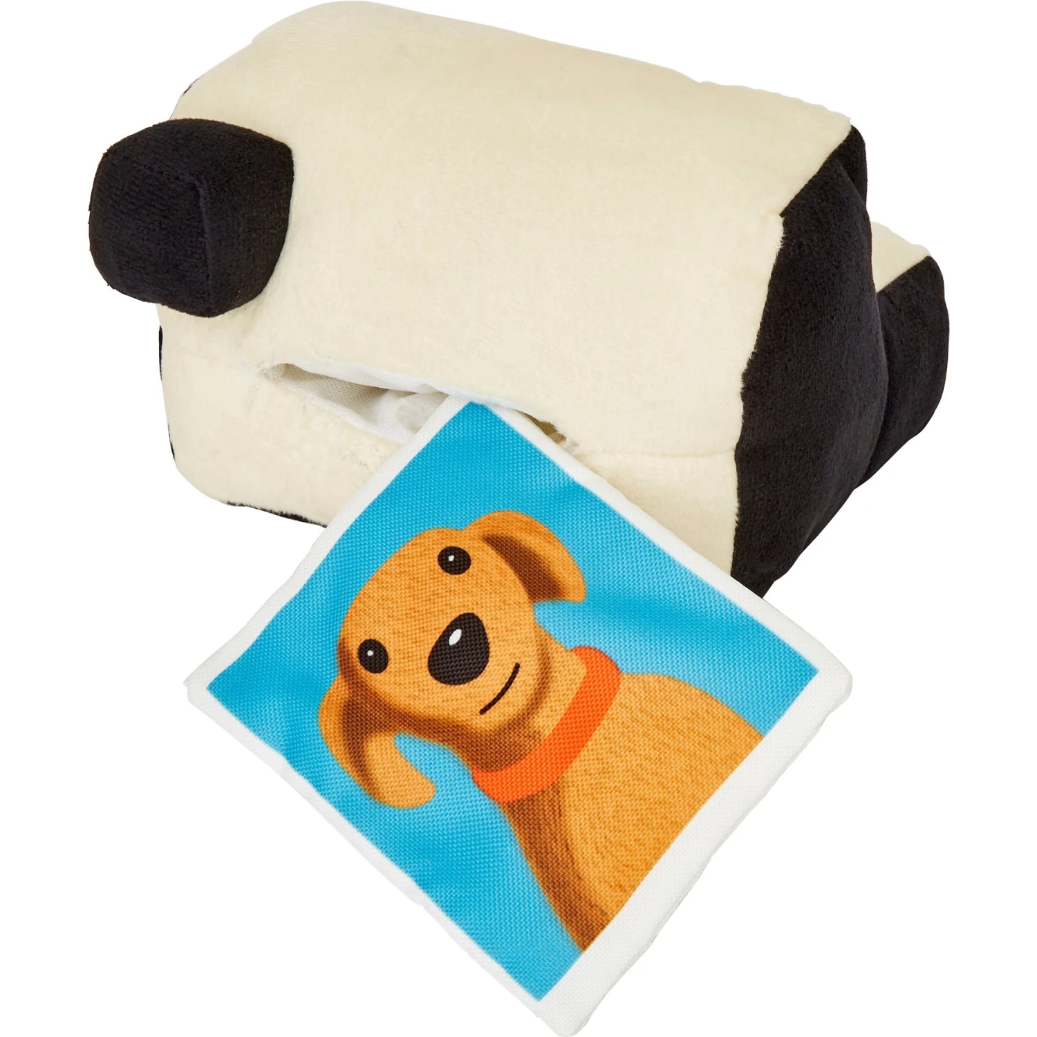 Frisco Retro Camera 2-in-1 Rip For Surprise Plush Squeaky Dog Toy