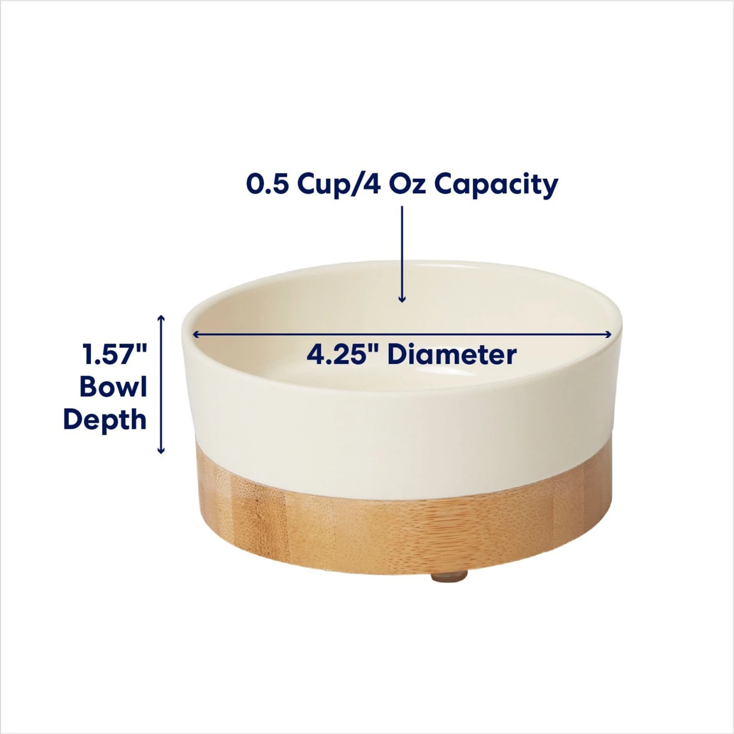 Frisco Melamine Dog & Cat Bowl With Bamboo Base - Image 2