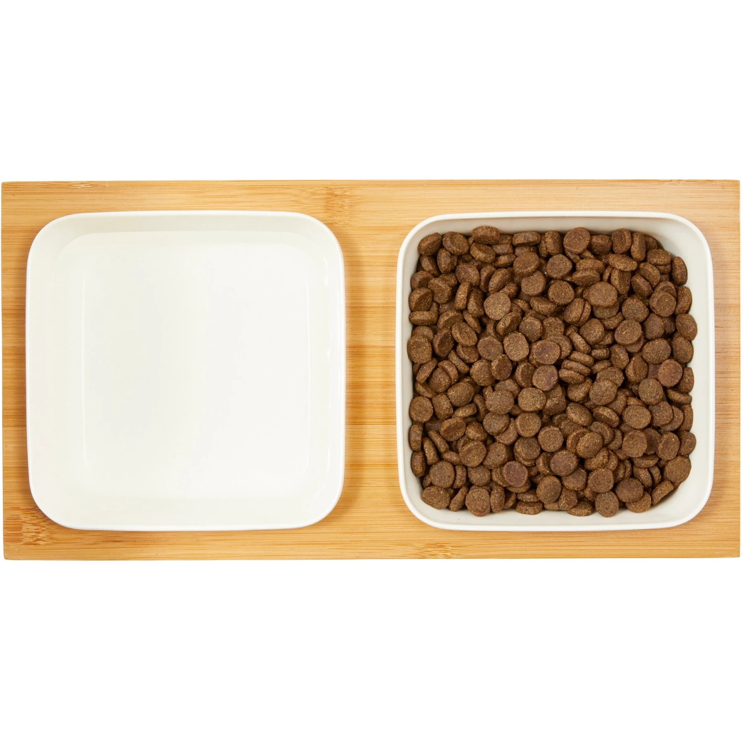 Frisco Square Melamine Dog & Cat Bowl Set With Bamboo Stand - Image 4