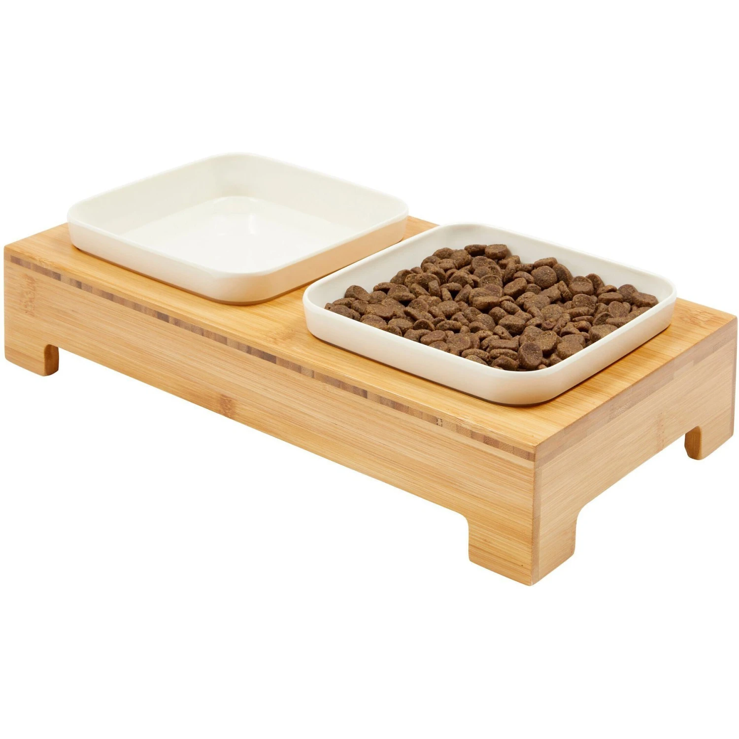 Frisco Square Melamine Dog & Cat Bowl Set With Bamboo Stand - Image 6