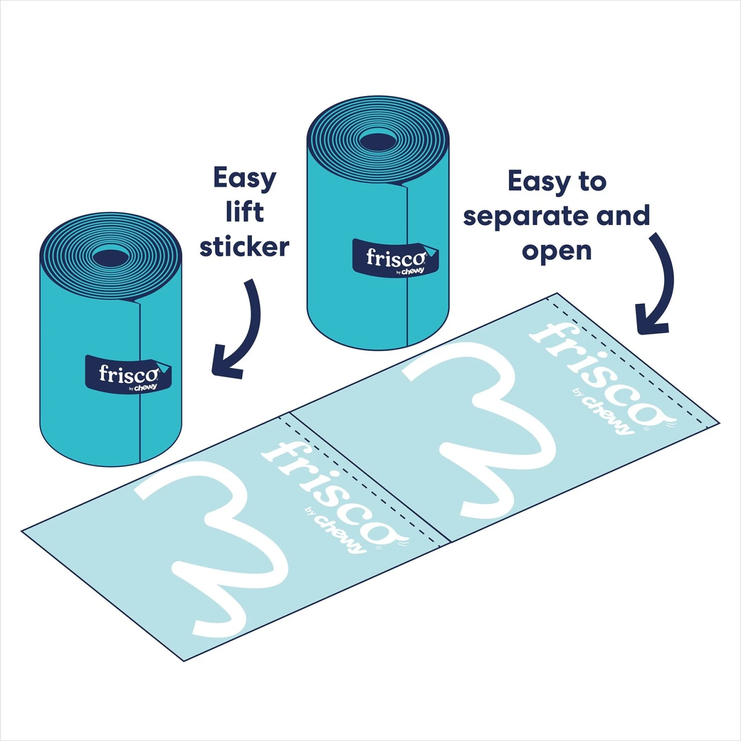 Frisco Beach Print Dog Poop Bags, 120 Count - Image 2