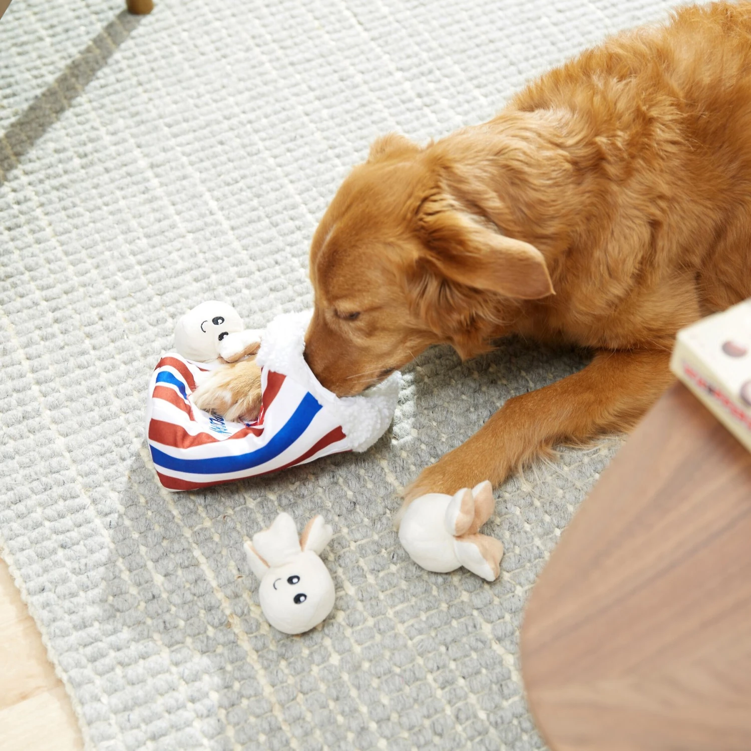 Frisco Zoomies & Chill Popcorn Hide & Seek Puzzle Plush Squeaky Dog Toy - Image 7