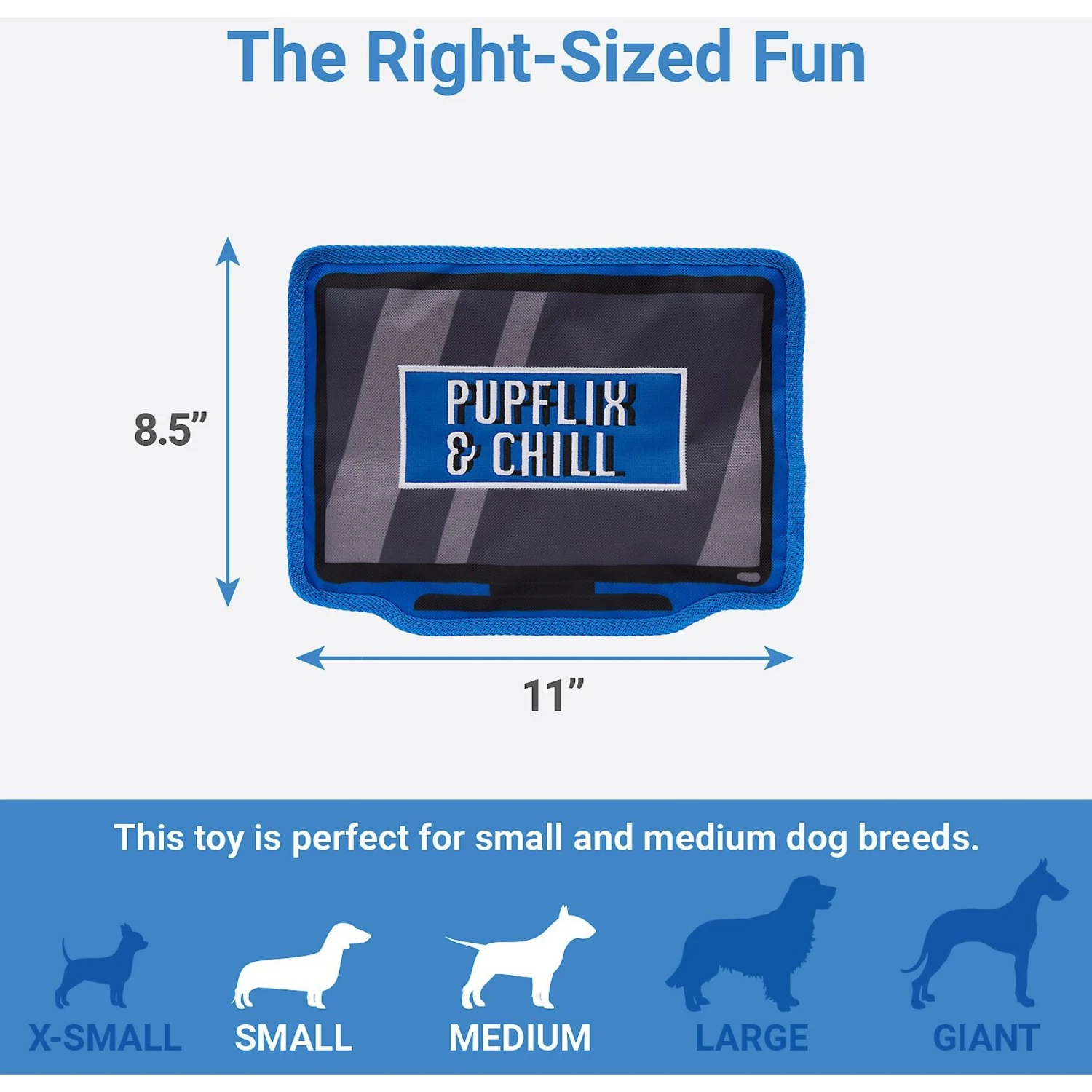 Frisco Zoomies & Chill TV Flat Plush Squeaky Dog Toy - Image 2