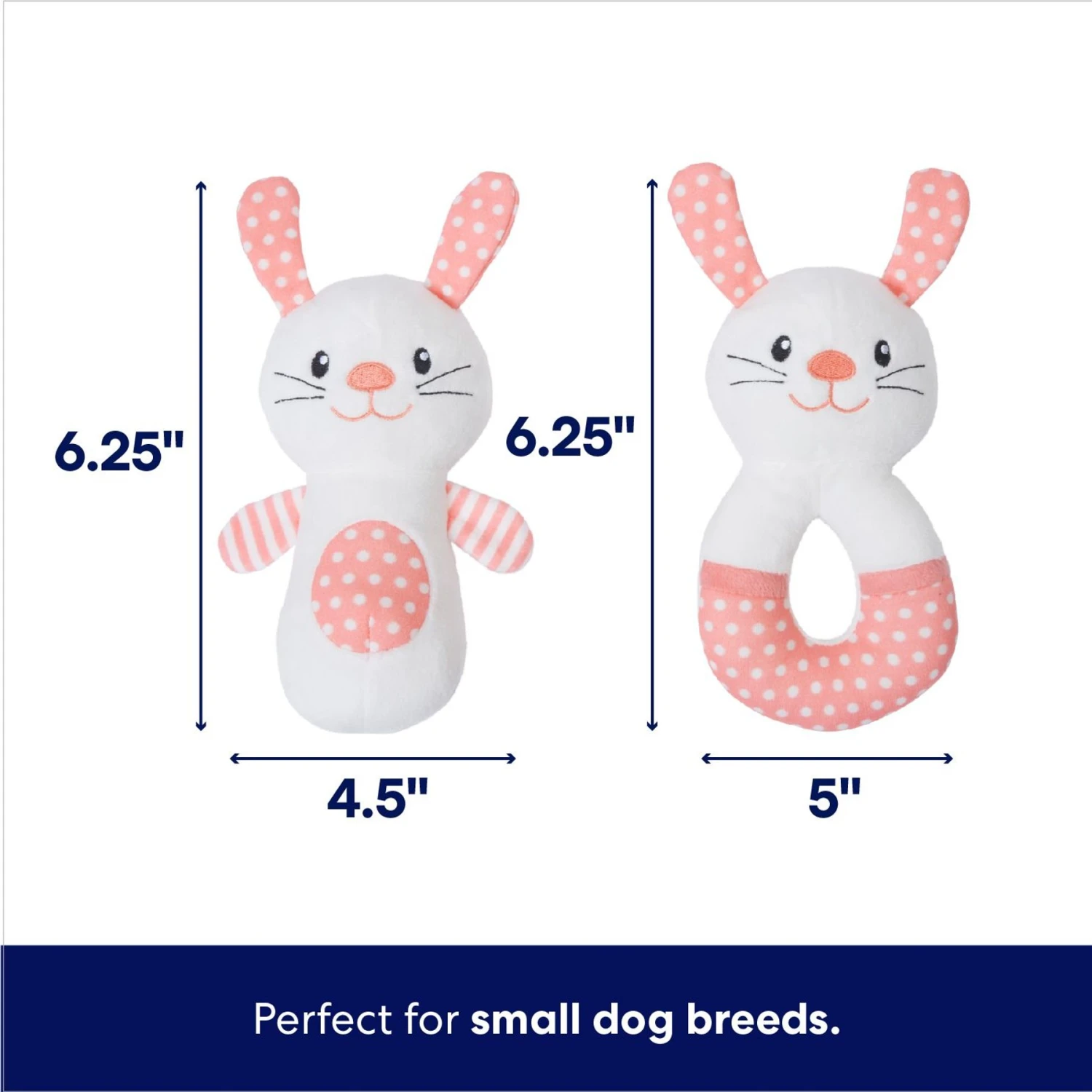 Frisco Bunny Plush Squeaky Puppy Toy - Image 2