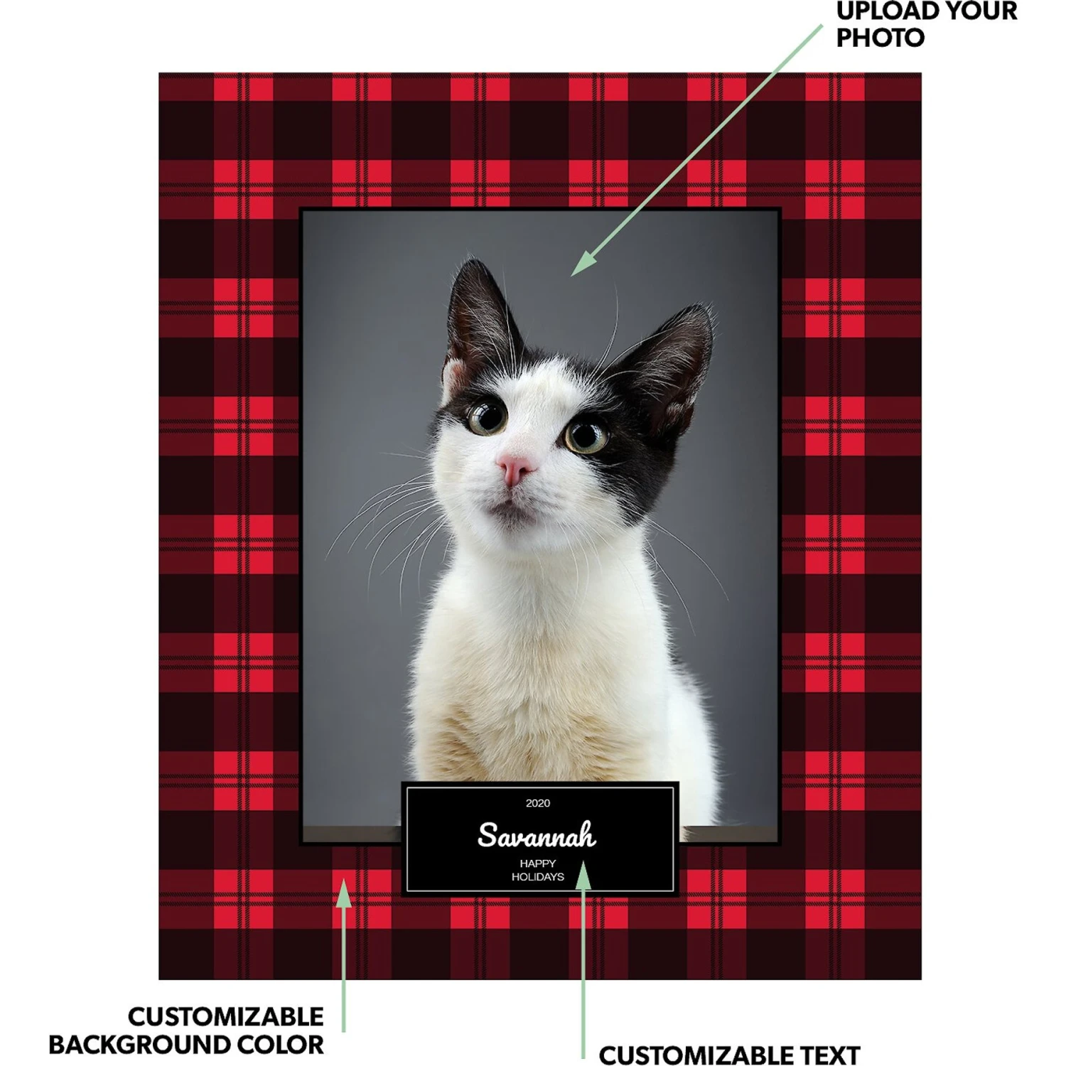 Frisco Plaid Sherpa Fleece Personalized Blanket - Image 2