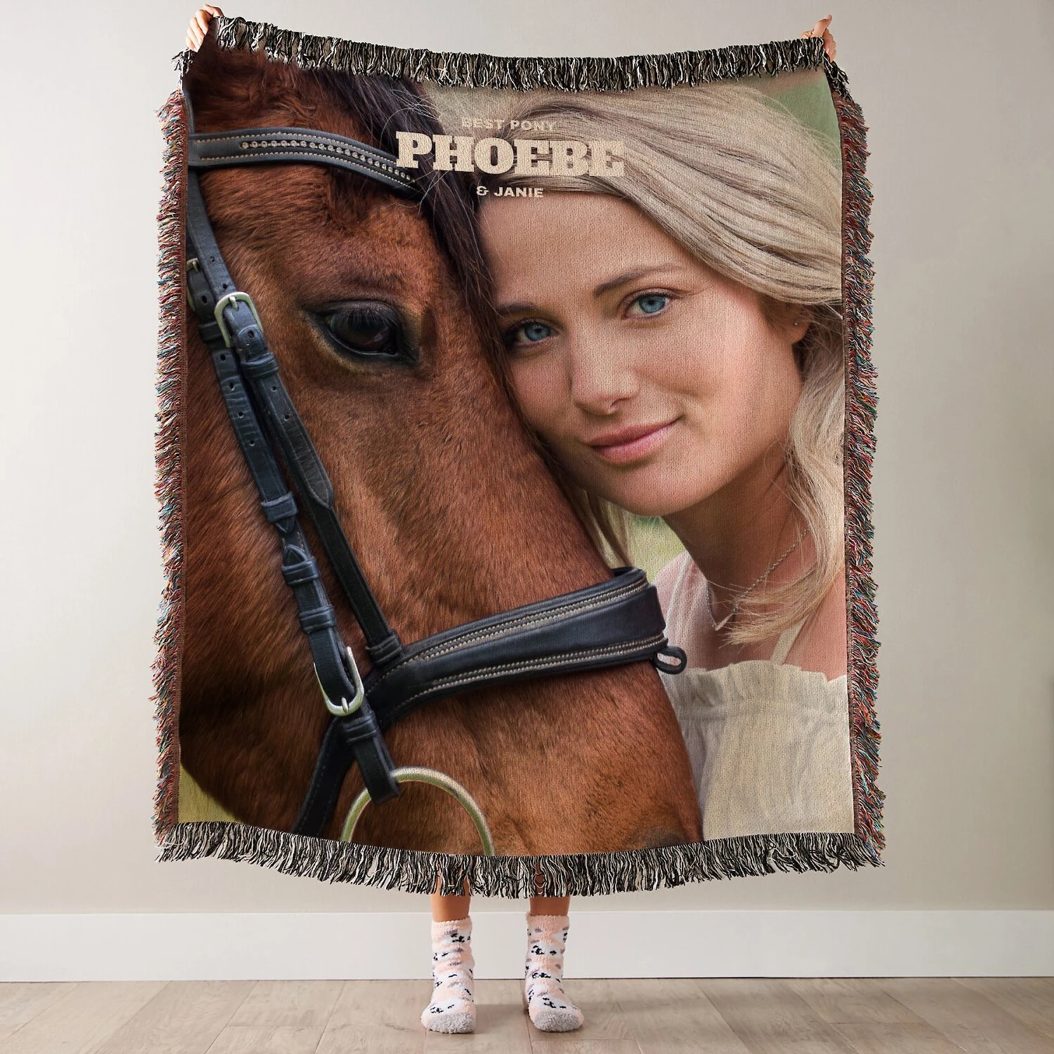 Frisco Portrait Woven Throw Personalized Blanket, 60" X 80" - Image 3
