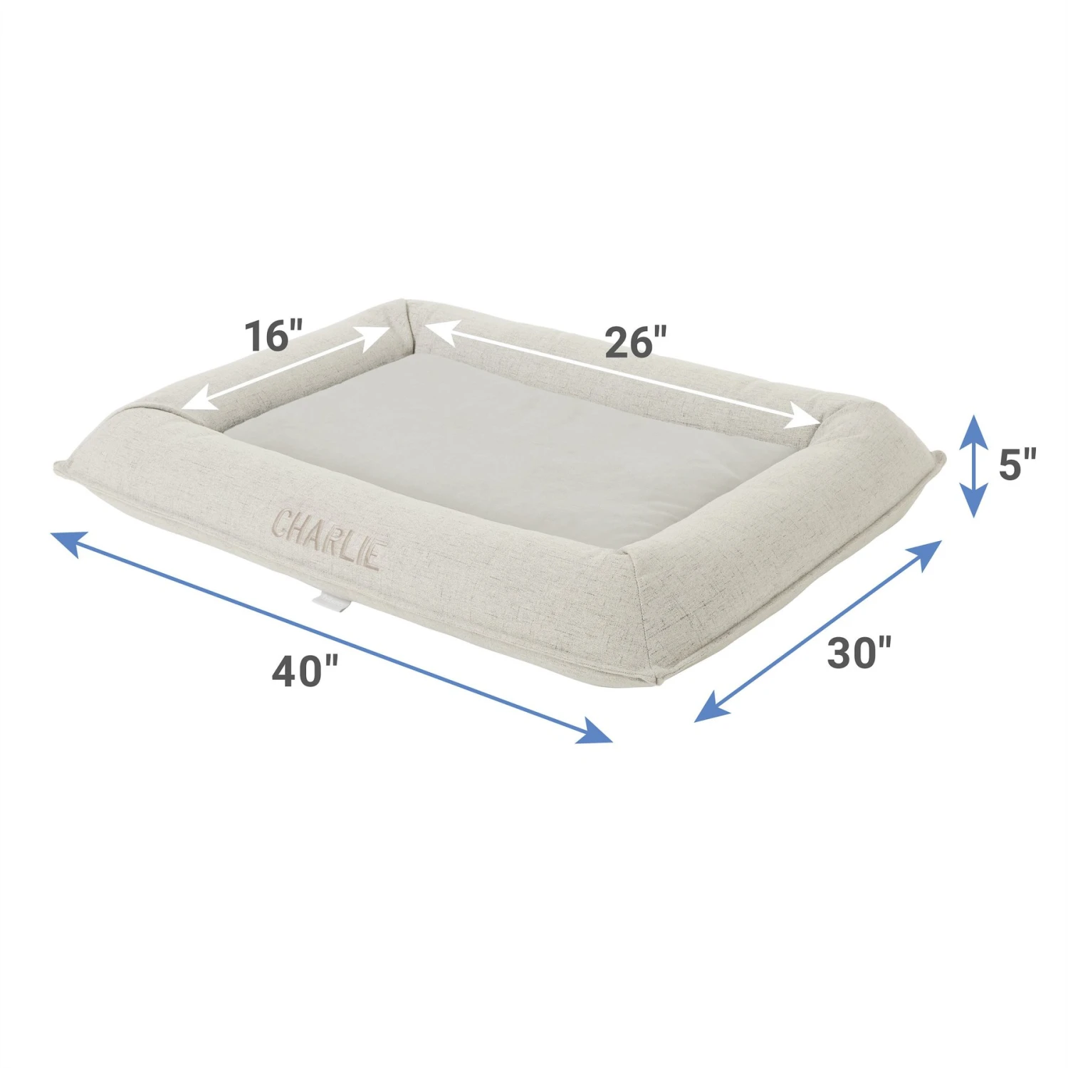 Frisco Orthopedic Personalized Bolster Dog Bed W/Removable Cover - Image 3