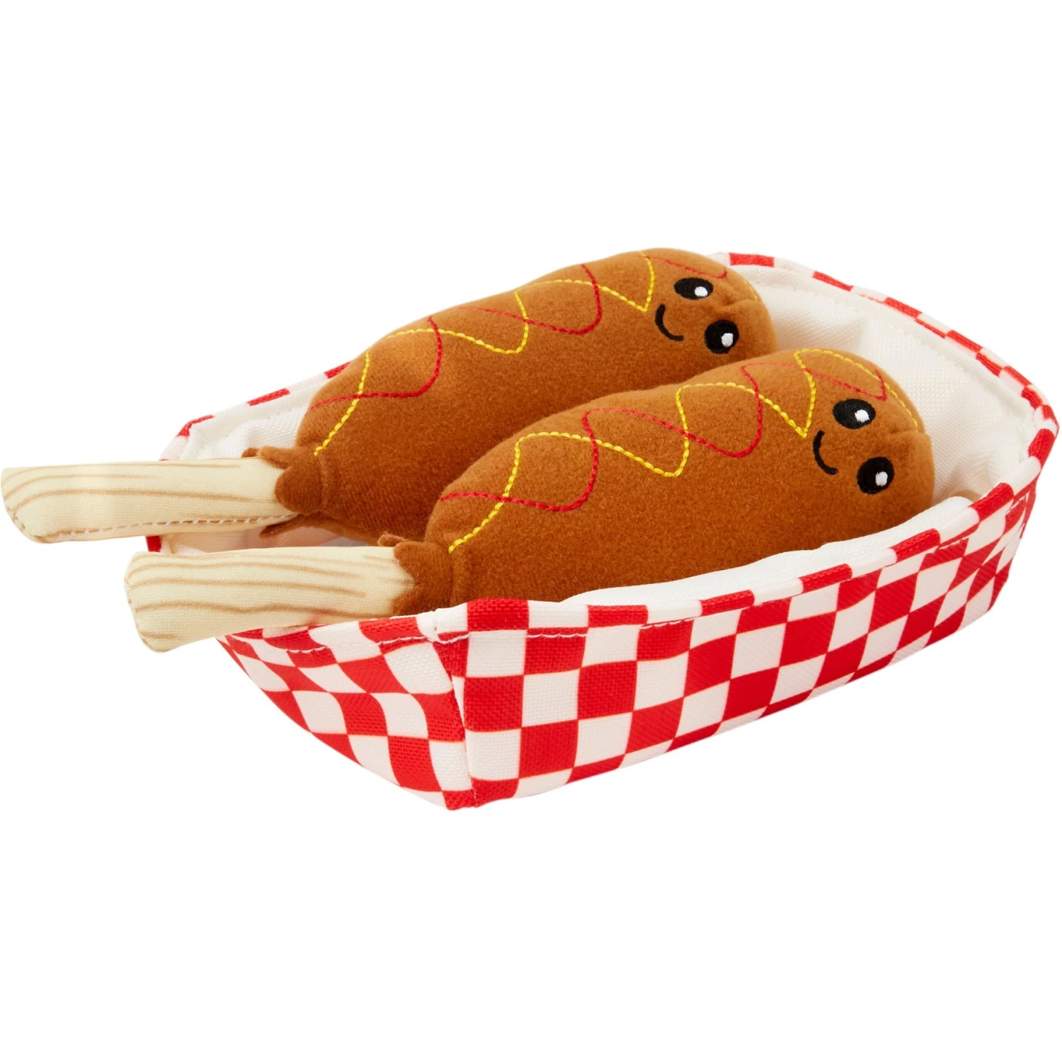 Frisco Corndog Interactive Plush Squeaky Dog Toy