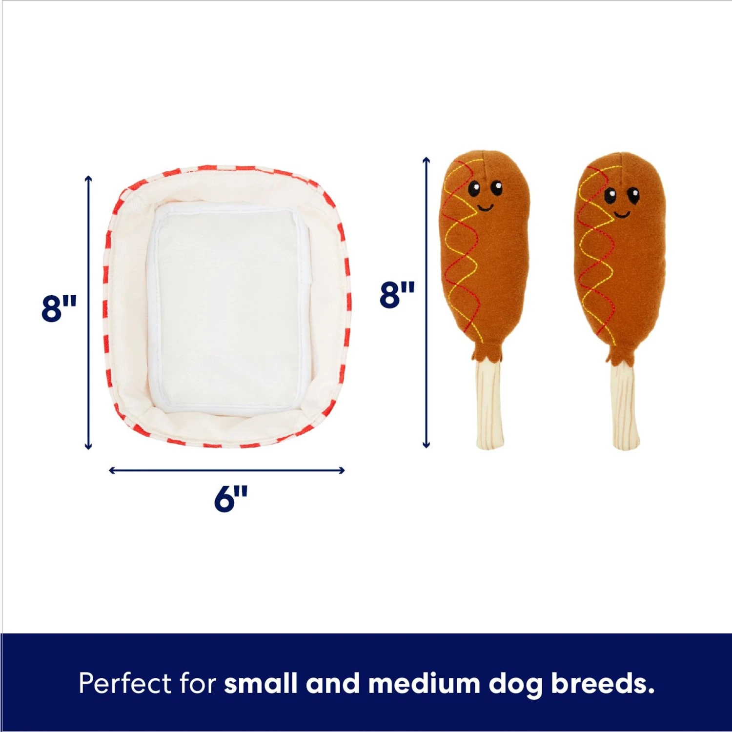 Frisco Corndog Interactive Plush Squeaky Dog Toy - Image 2