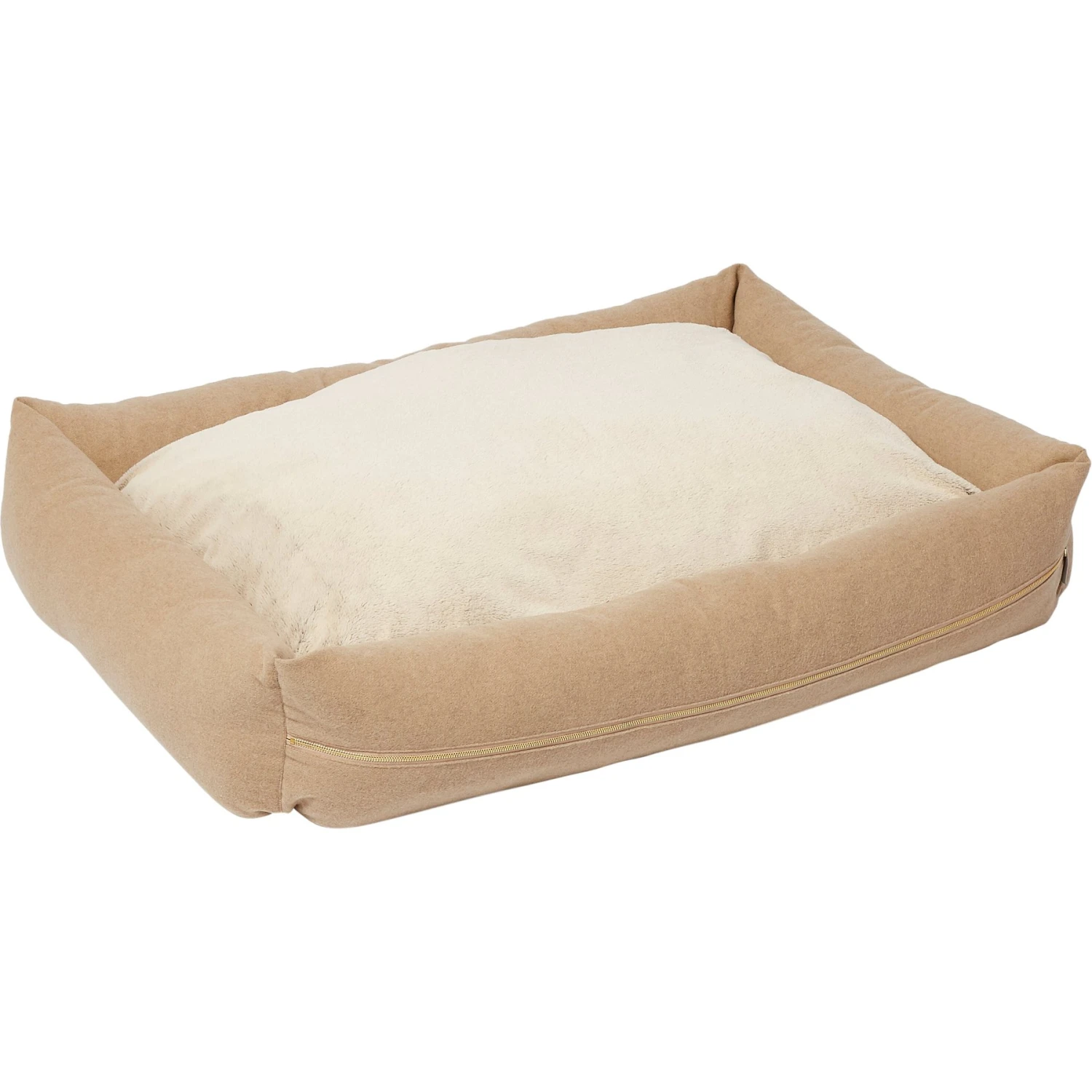 Frisco Faux Felt Reversible Modern Zipper Bolster Cat & Dog Bed - Image 3