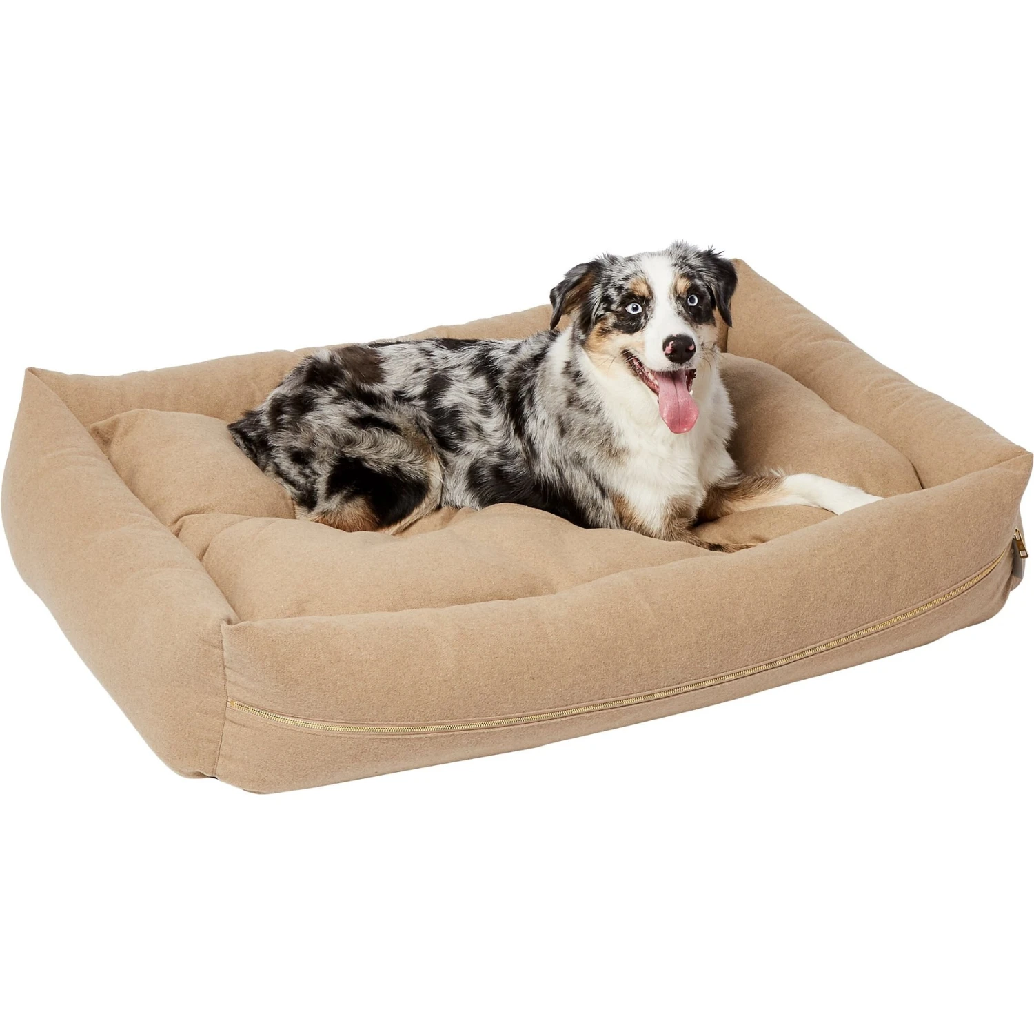 Frisco Faux Felt Reversible Modern Zipper Bolster Cat & Dog Bed - Image 4