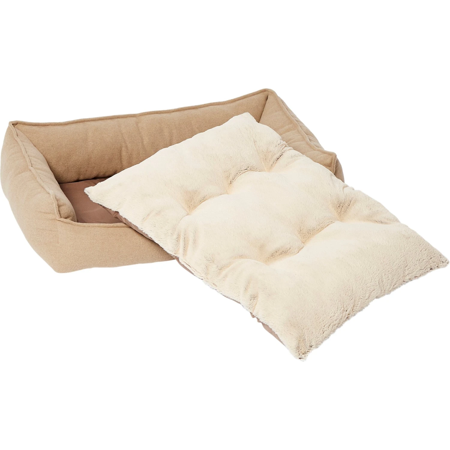 Frisco Faux Felt Flange Edge Bolster Cat & Dog Bed - Image 3