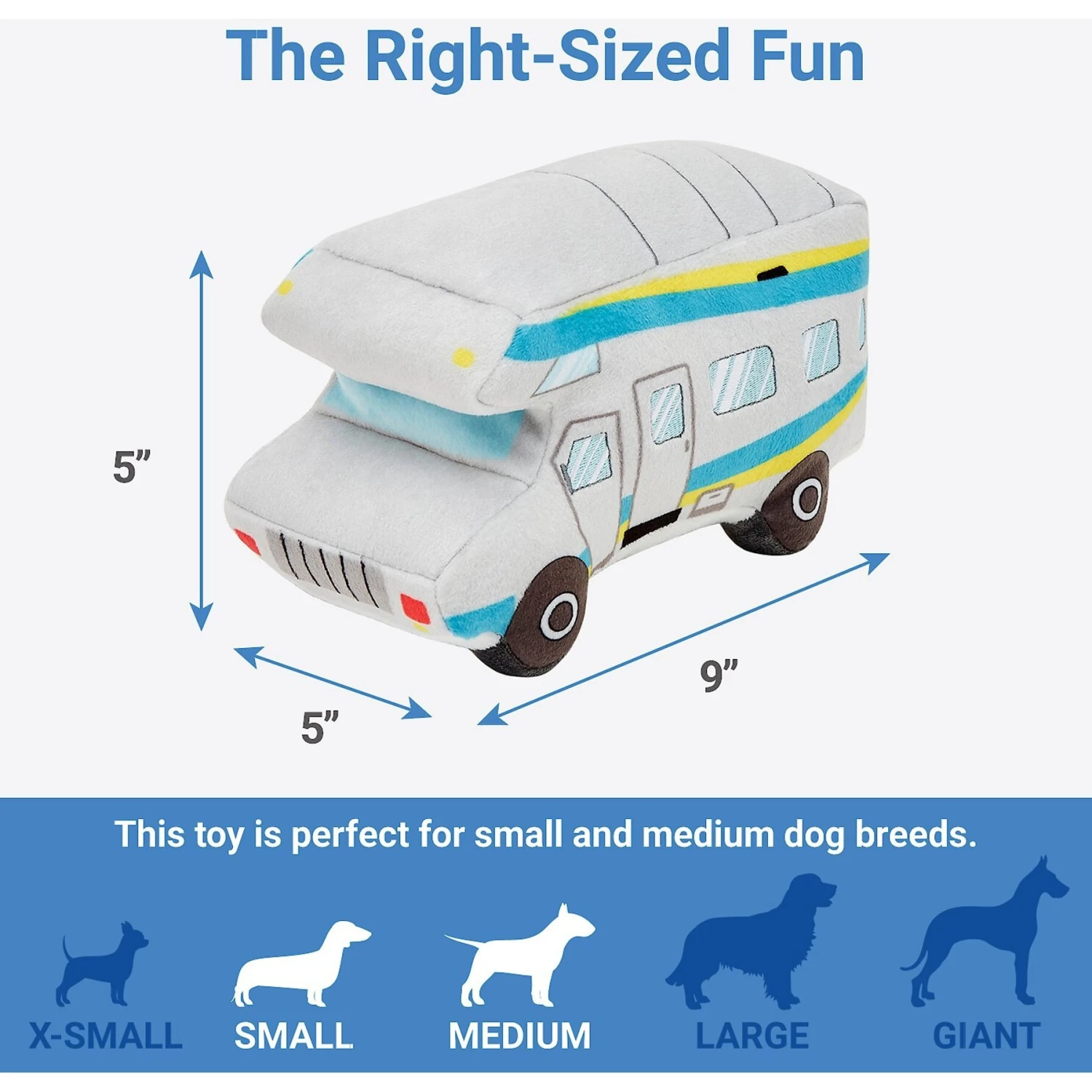 Frisco Road Trip Camper Van Plush Squeaky Dog Toy - Image 2