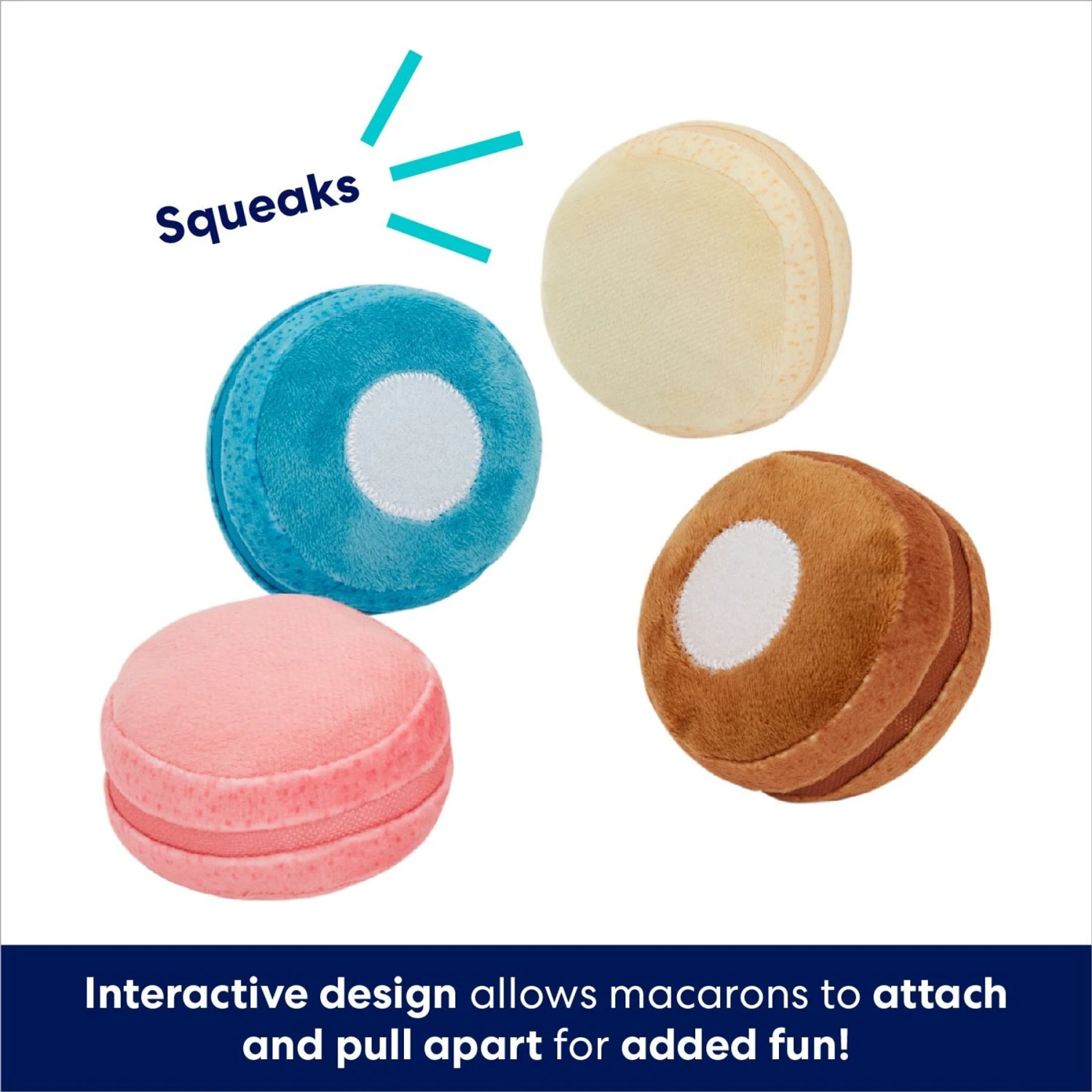 Frisco Macaron Interactive Plush Squeaky Dog Toy - Image 3