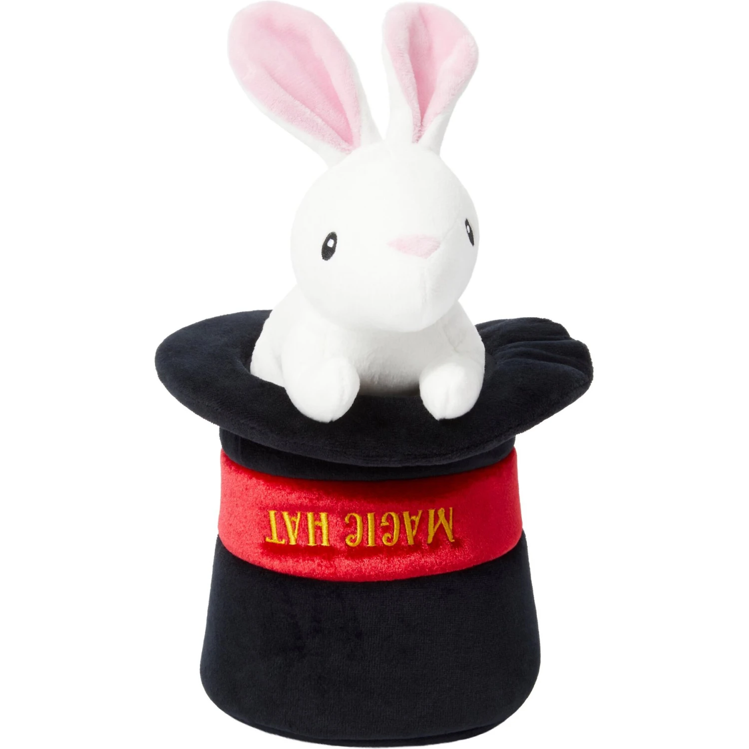 Frisco Magic Rabbit In A Hat 2-in-1 Plush Squeaky Dog Toy