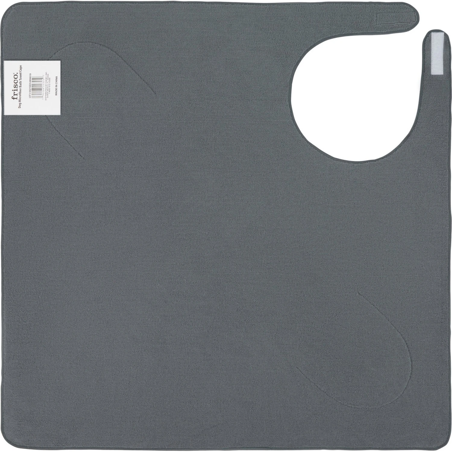 Frisco Embroidered Pawprint Microfiber Dog Bath Cape Towel - Image 3