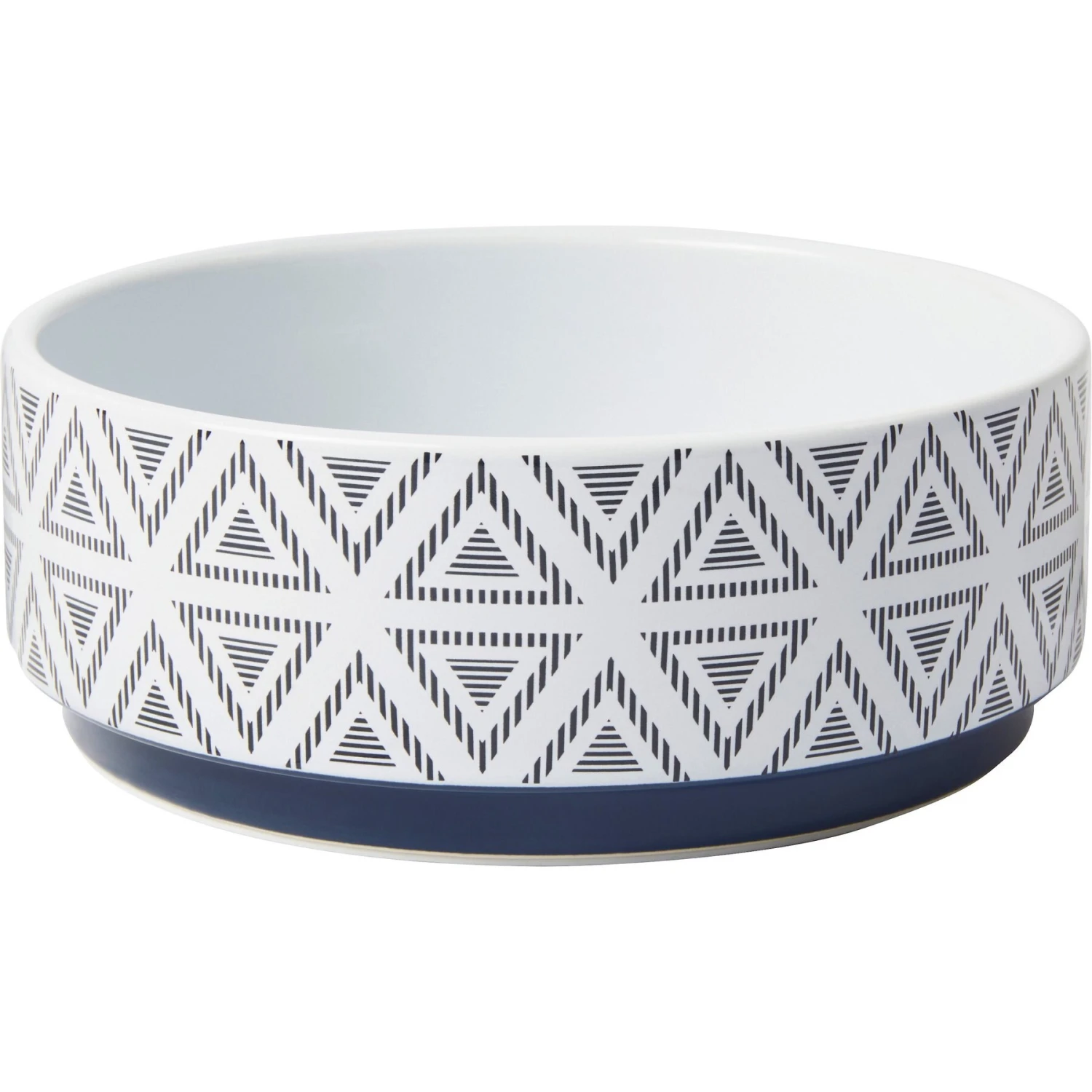 Frisco Geometric Triangles Non-skid Ceramic Dog & Cat Bowl