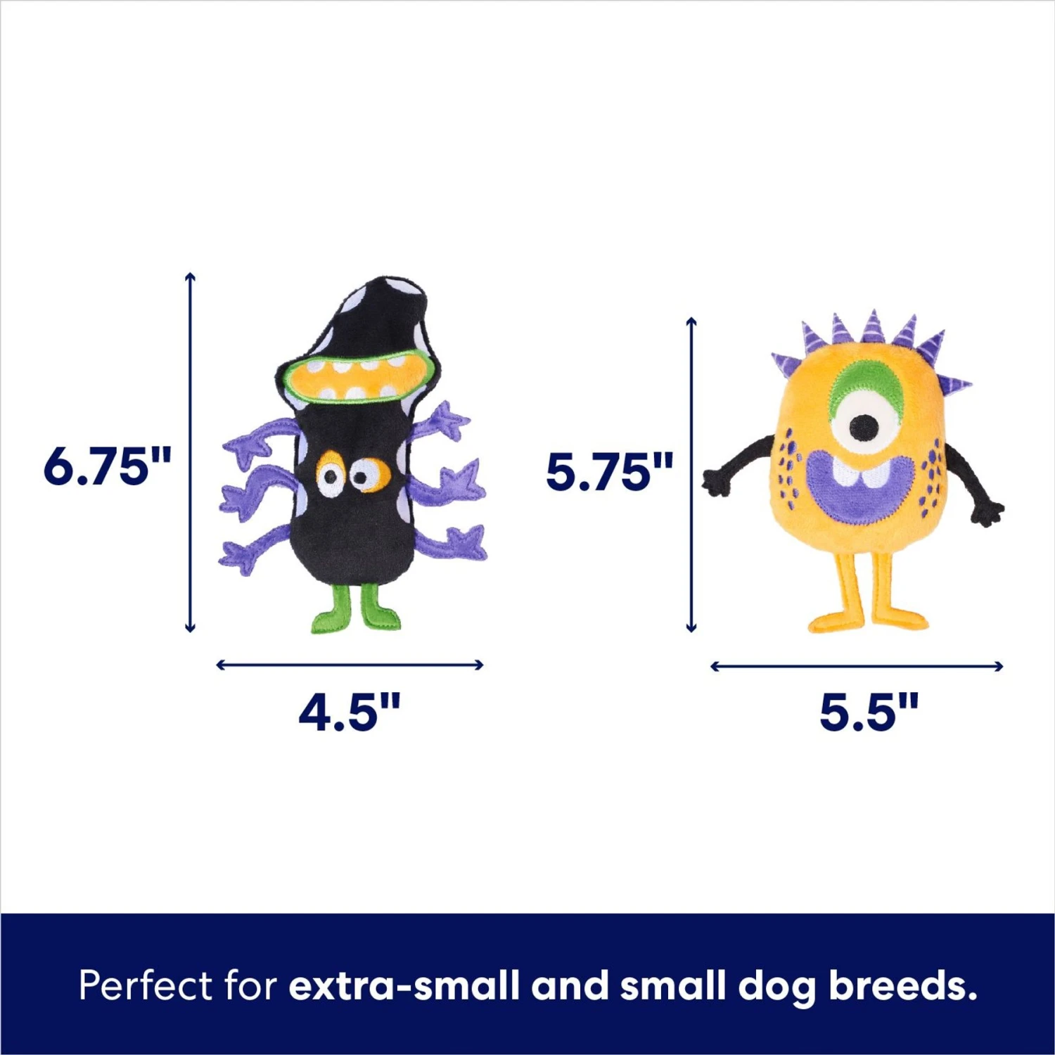 Frisco Halloween Friendly Monsters Plush Squeaky Dog Toy - Image 2