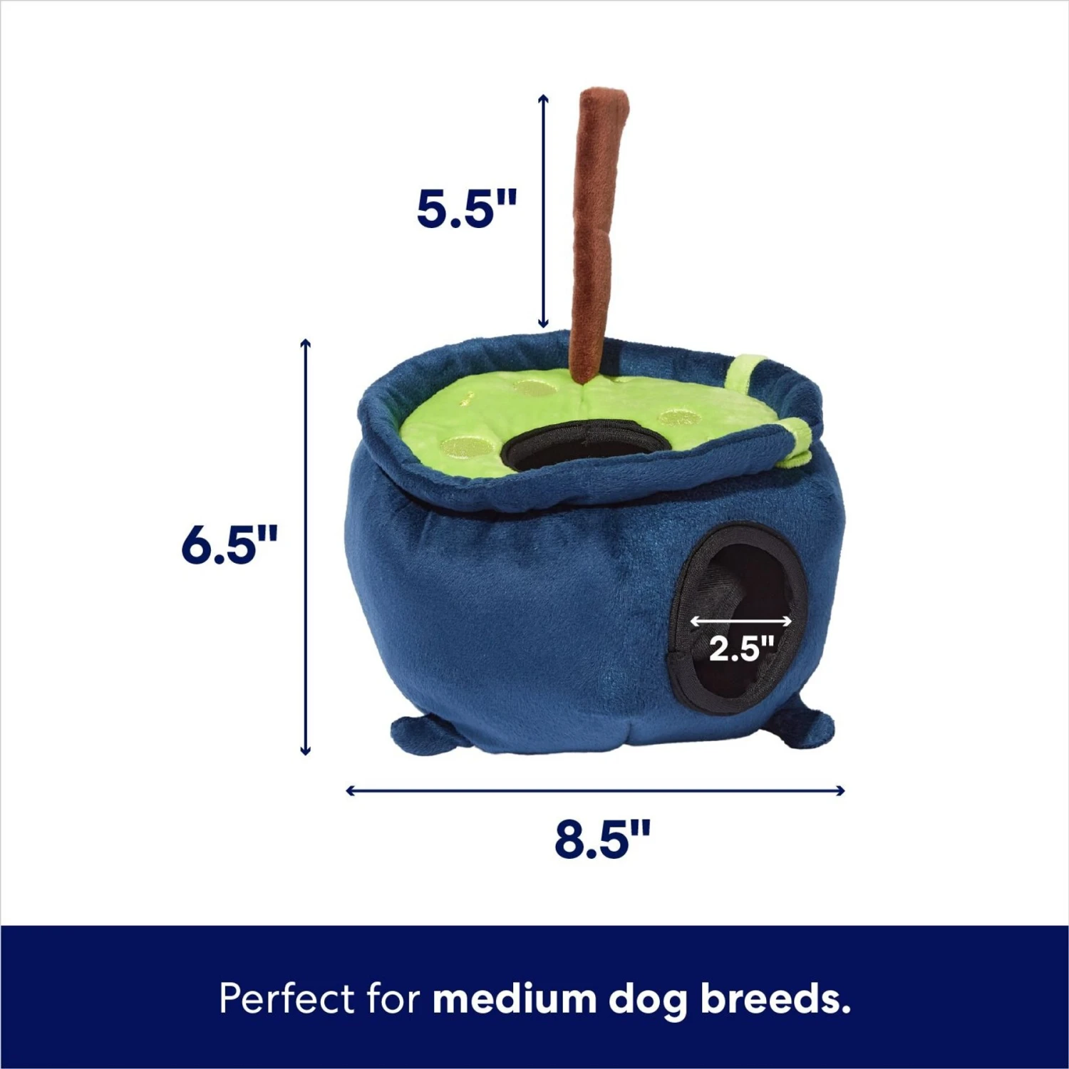 Frisco Halloween Candy Cauldron Hide & Seek Puzzle Plush Squeaky Dog Toy - Image 2