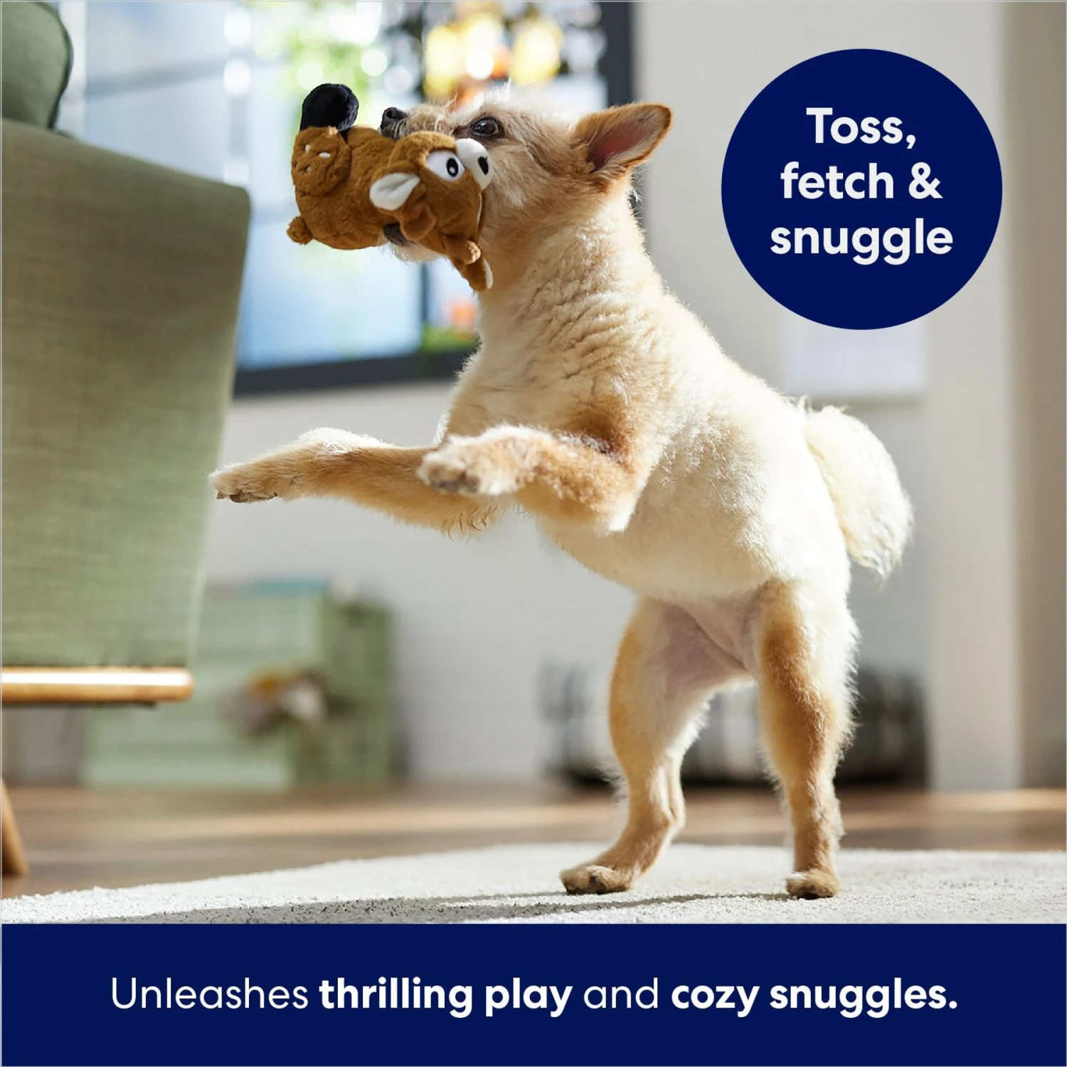 Frisco Camping Deer Plush Squeaky Dog Toy - Image 5