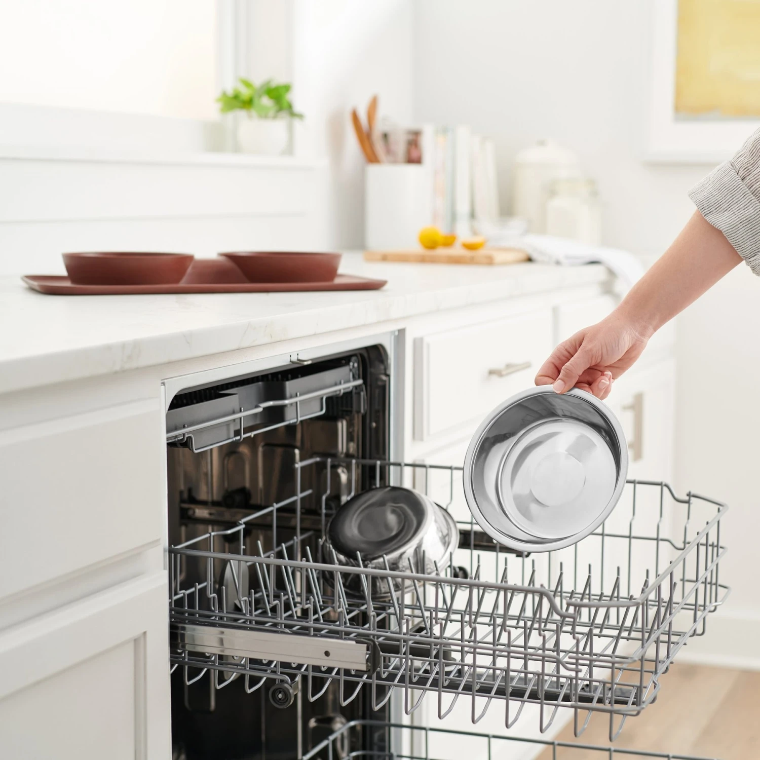 Frisco Silicone Stainless Steel Double Diner Dog & Cat Bowl, Brown - Image 7