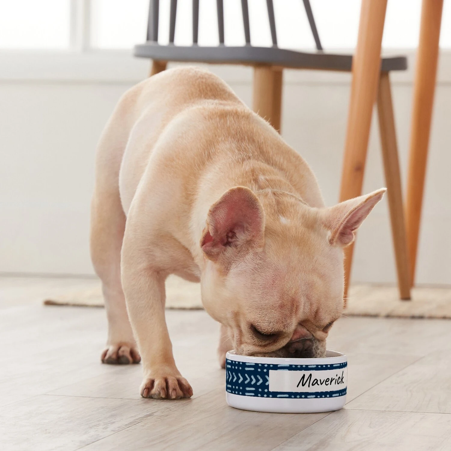 Frisco Personalized Mudcloth Small Dog & Cat Bowl - Image 4