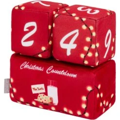 Frisco Holiday 12 Day Countdown Blocks Plush Squeaky Dog Toy, 3 Count