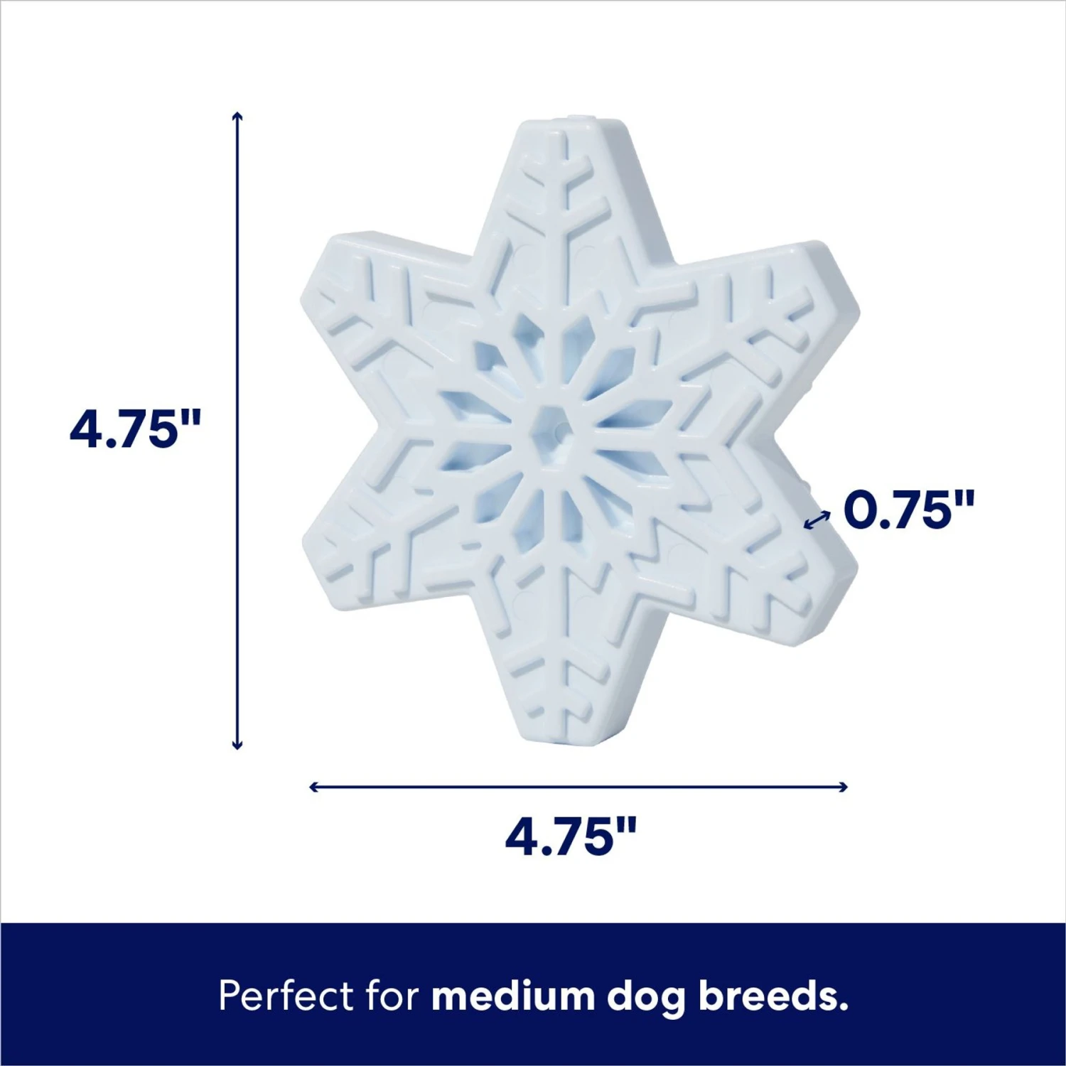 Frisco Holiday Nylon Snowflake Dog Chew Toy, Peanut Butter Flavor, Medium - Image 2
