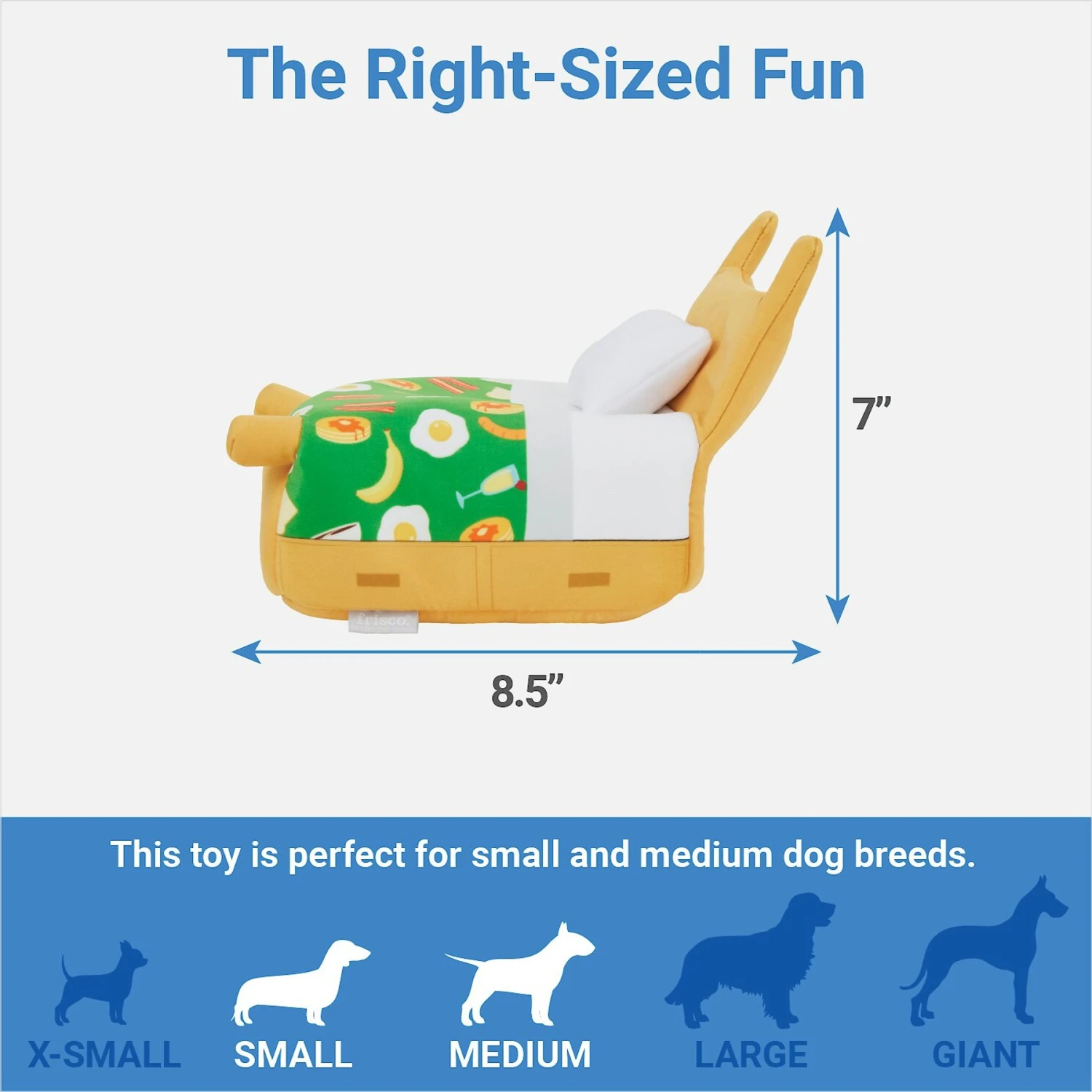 Frisco Brunch Breakfast In Bed Hide & Seek Puzzle Plush Squeaky Dog Toy - Image 2