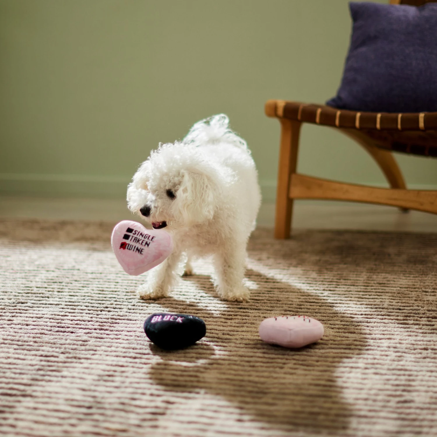 Frisco Valentine Anti-Valentine Hearts Plush Squeaky Dog Toy - Image 3