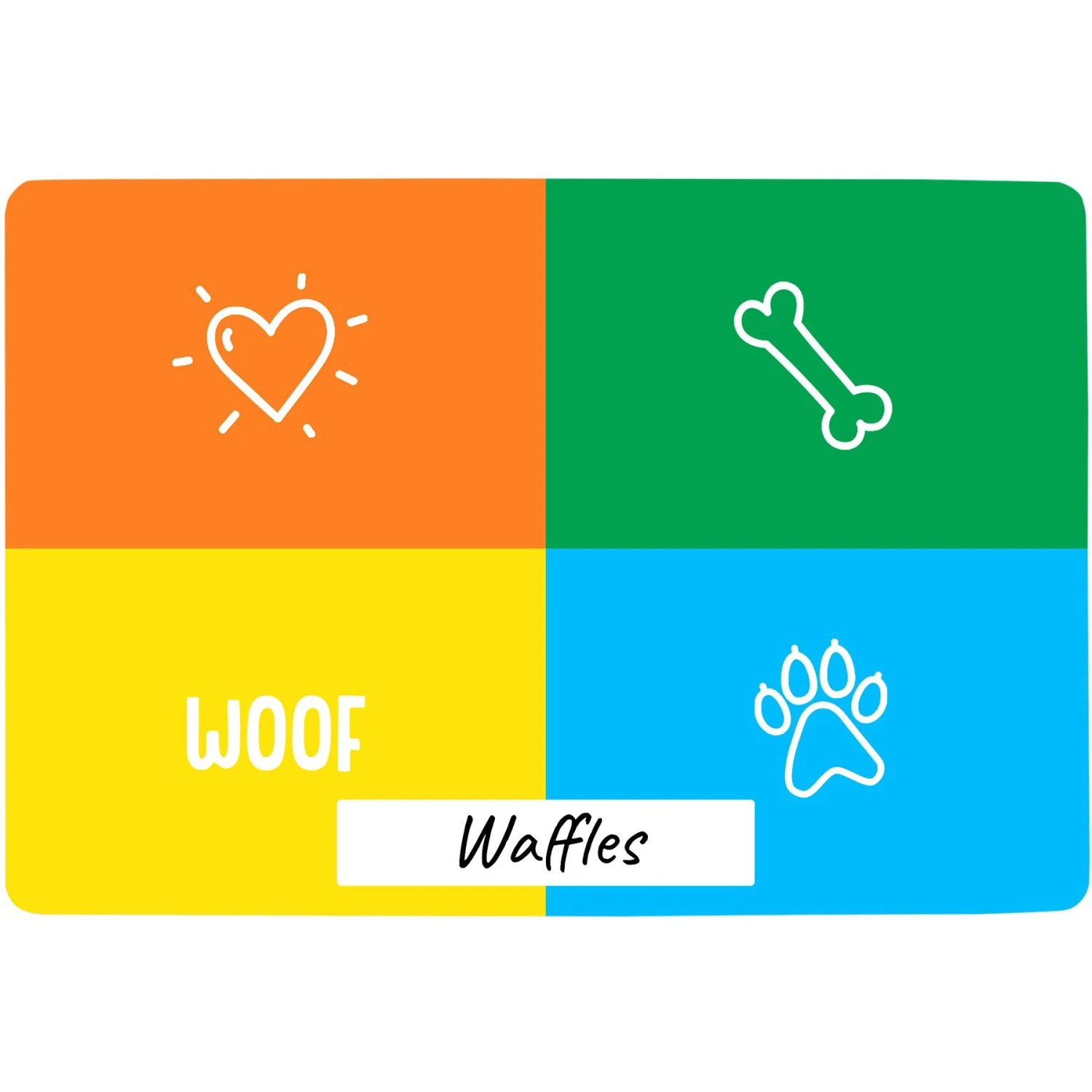 Frisco Woof Personalized Dog & Cat Placemat
