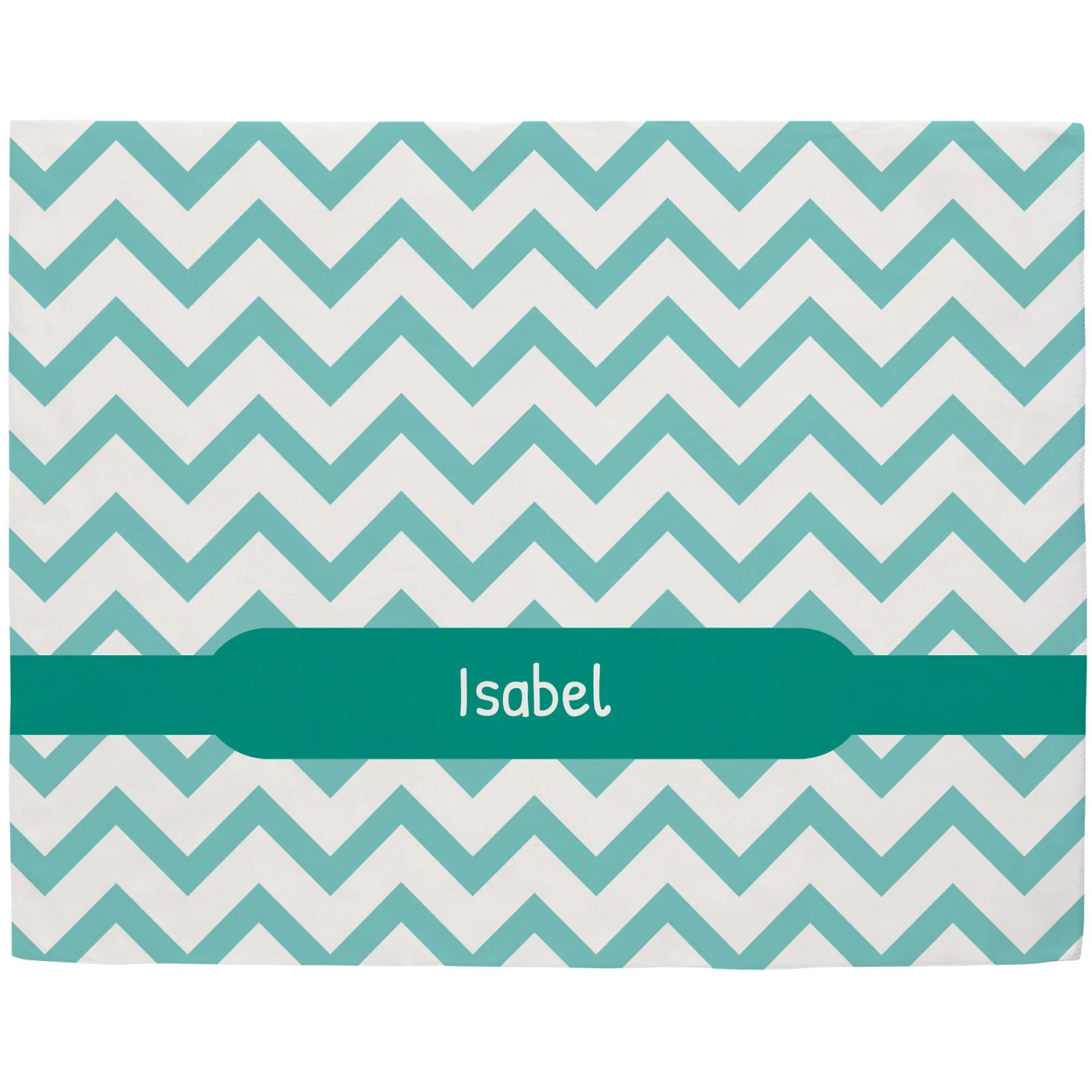 Frisco Personalized Subtle Chevron Sherpa Cat & Dog Blanket, 30" X 40"