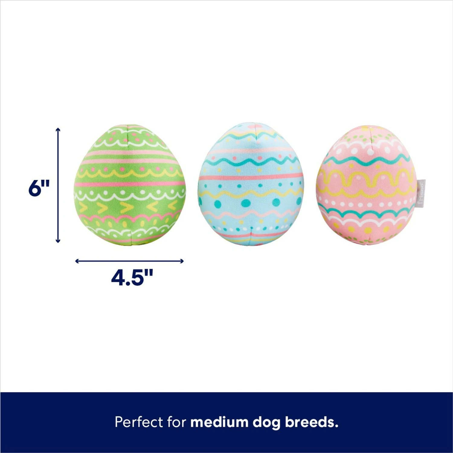 Frisco Easter Eggs Plush Squeaky Dog Toy - Image 2