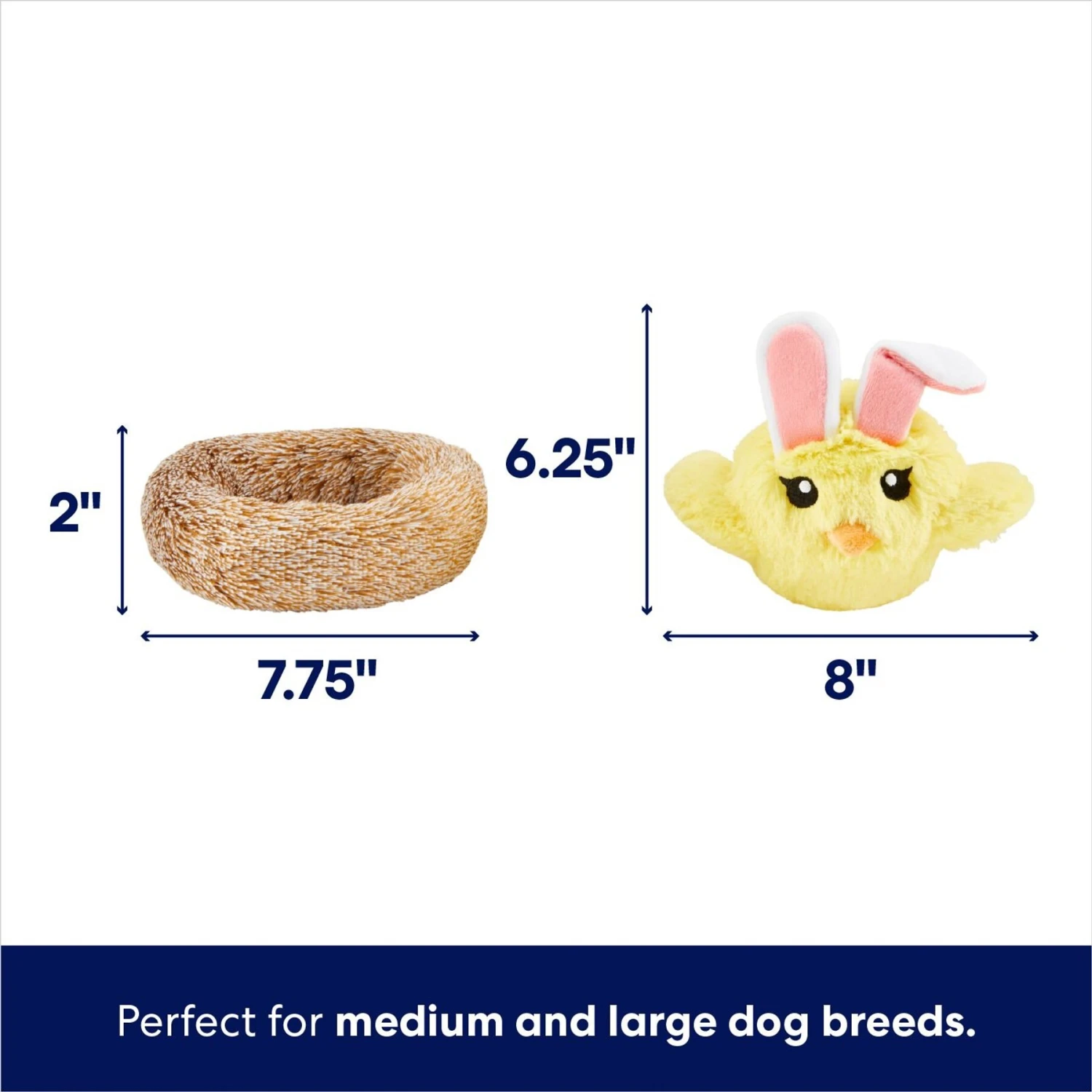 Frisco Easter Chick In Nest 2-in-1 Plush Squeaky Dog Toy - Image 2